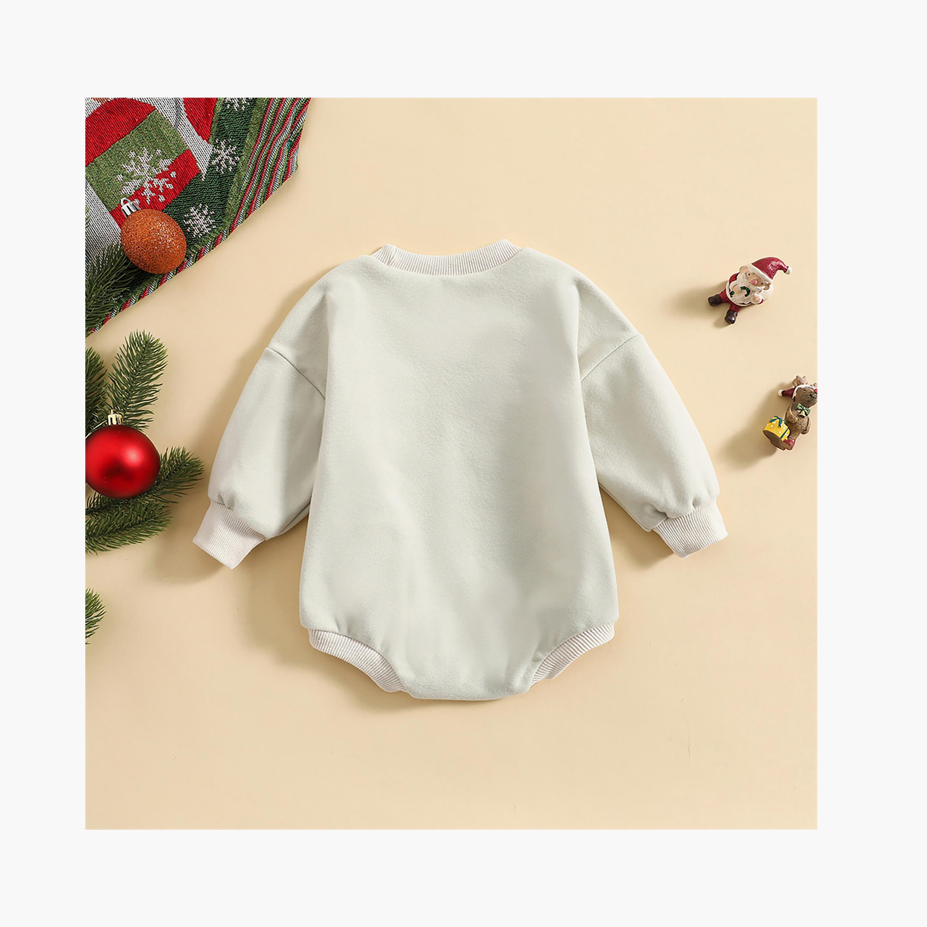 Babyqlo Kid's Santa Face's Printed Bodysuit-baby-girls-clothing-winterwear-bodysuits-image-3