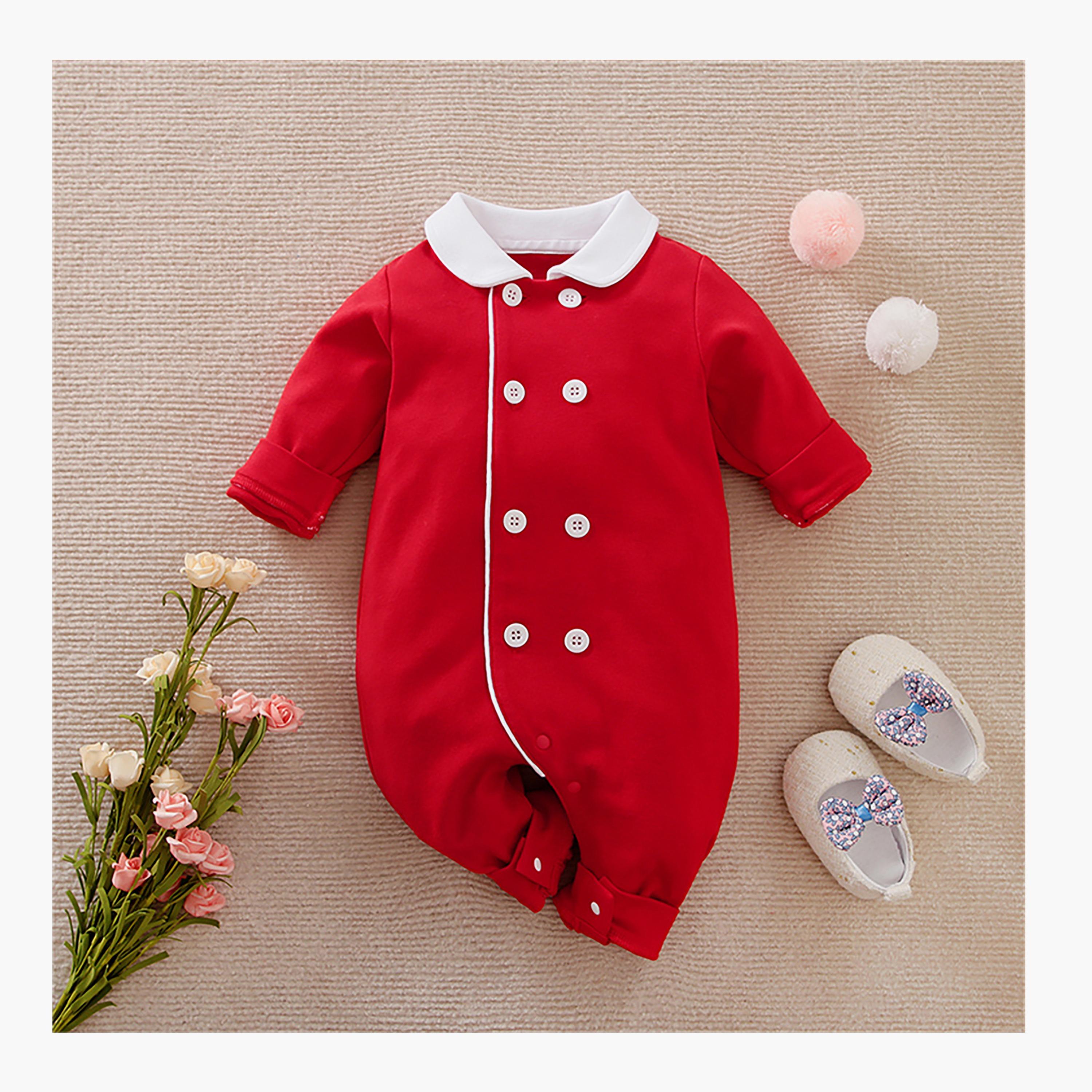 رومبر أحمر سادة كريسماس إليجانس للأطفال من بيبيكلو-baby-girls-clothing-rompers-image-1