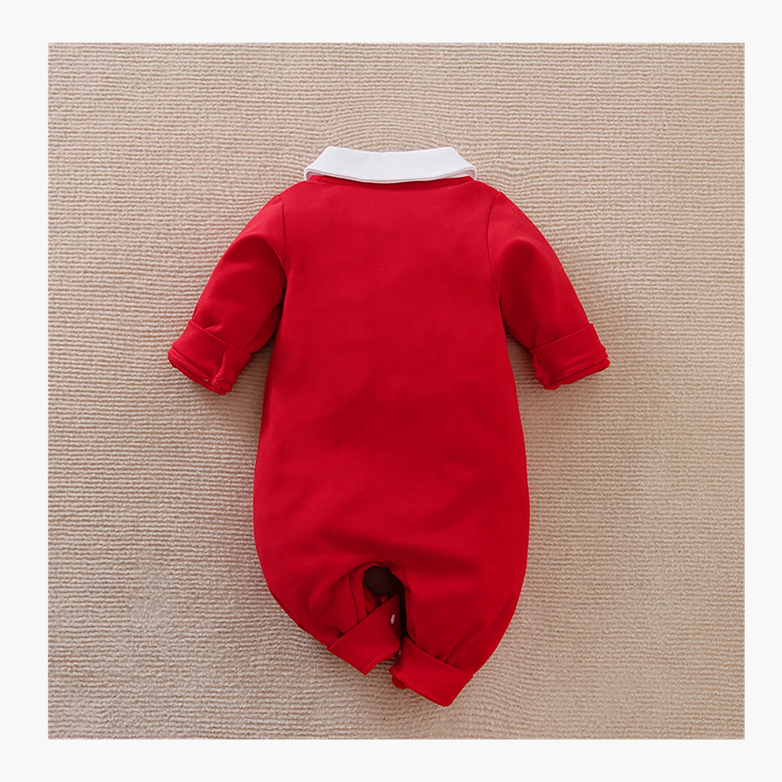 رومبر أحمر سادة كريسماس إليجانس للأطفال من بيبيكلو-baby-girls-clothing-rompers-image-2