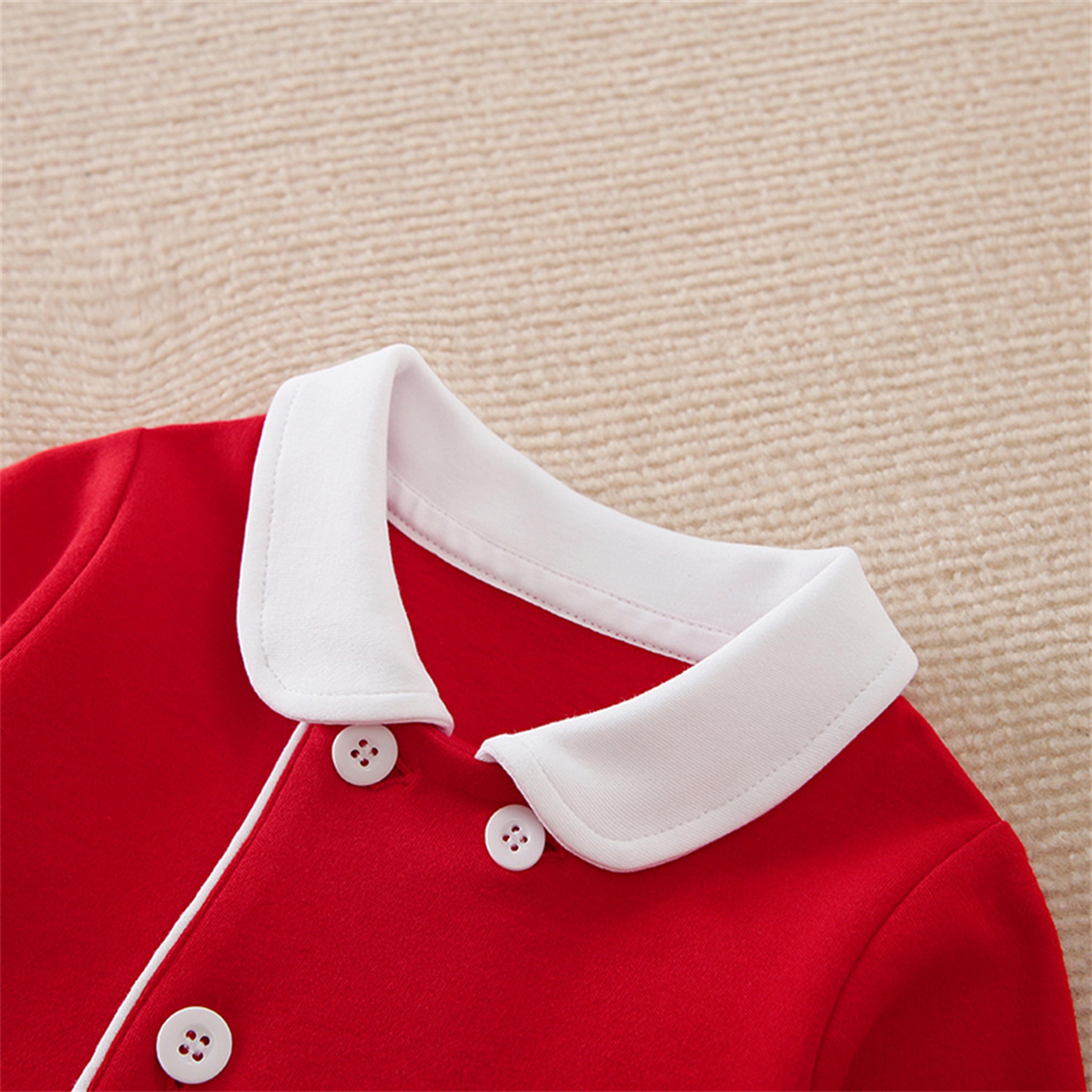 رومبر أحمر سادة كريسماس إليجانس للأطفال من بيبيكلو-baby-girls-clothing-rompers-image-4