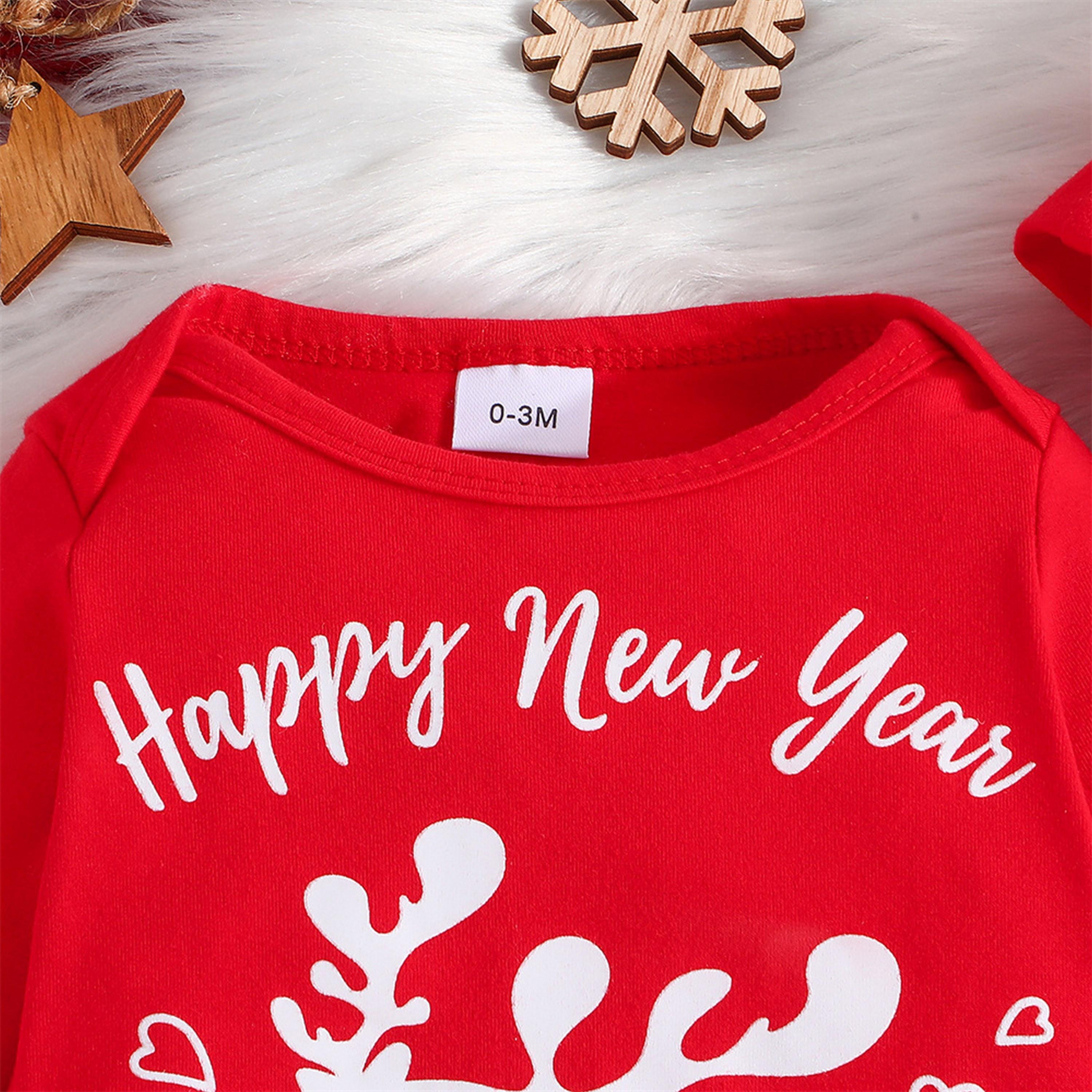 مجموعة بودي سوت بطبعة راينديير ووندرلاند مع بنطال وقبعة للأطفال 3 قطع من بيبيكلو-baby-girls-clothing-setsandcoords-image-3