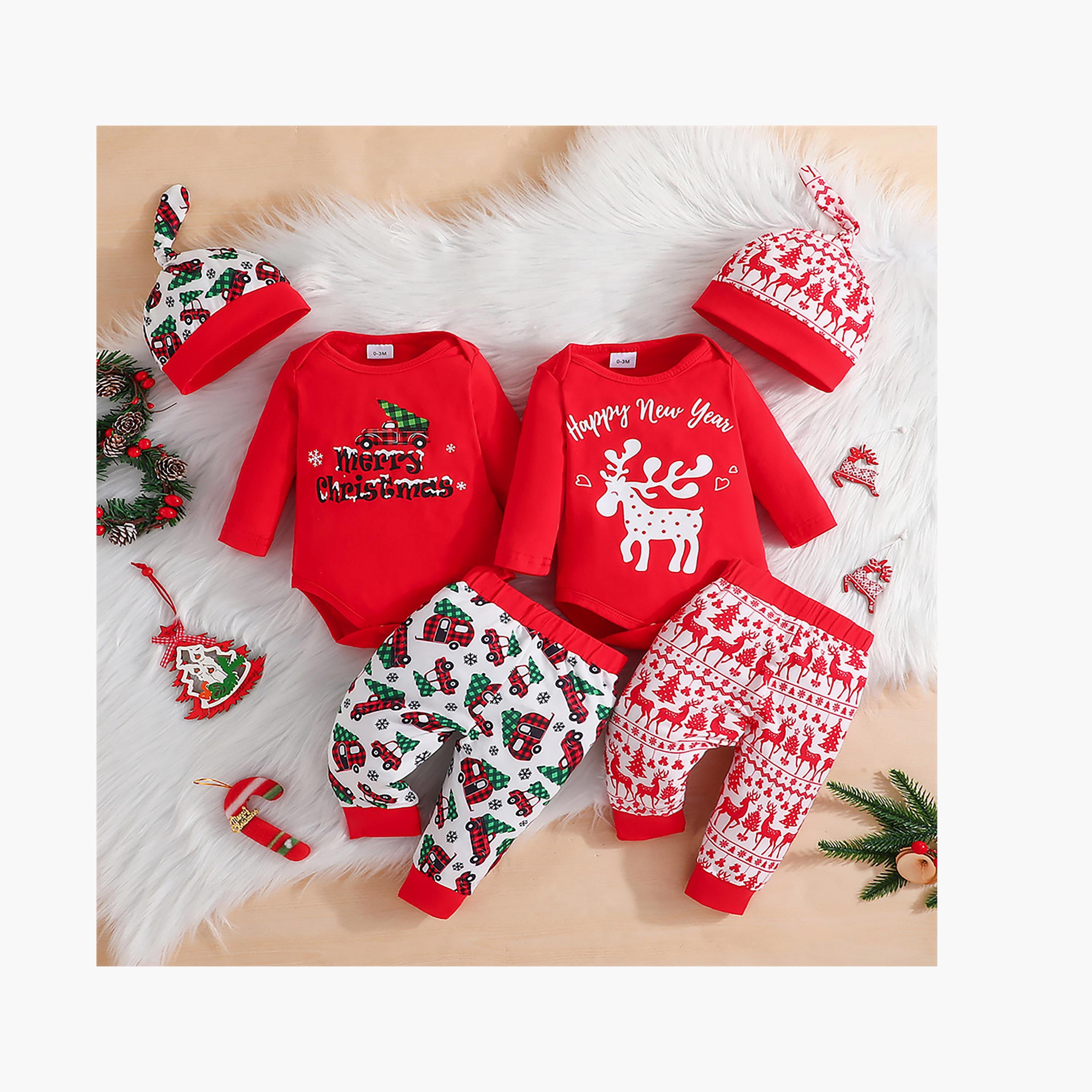مجموعة بودي سوت بطبعة راينديير ووندرلاند مع بنطال وقبعة للأطفال 3 قطع من بيبيكلو-baby-girls-clothing-setsandcoords-image-5