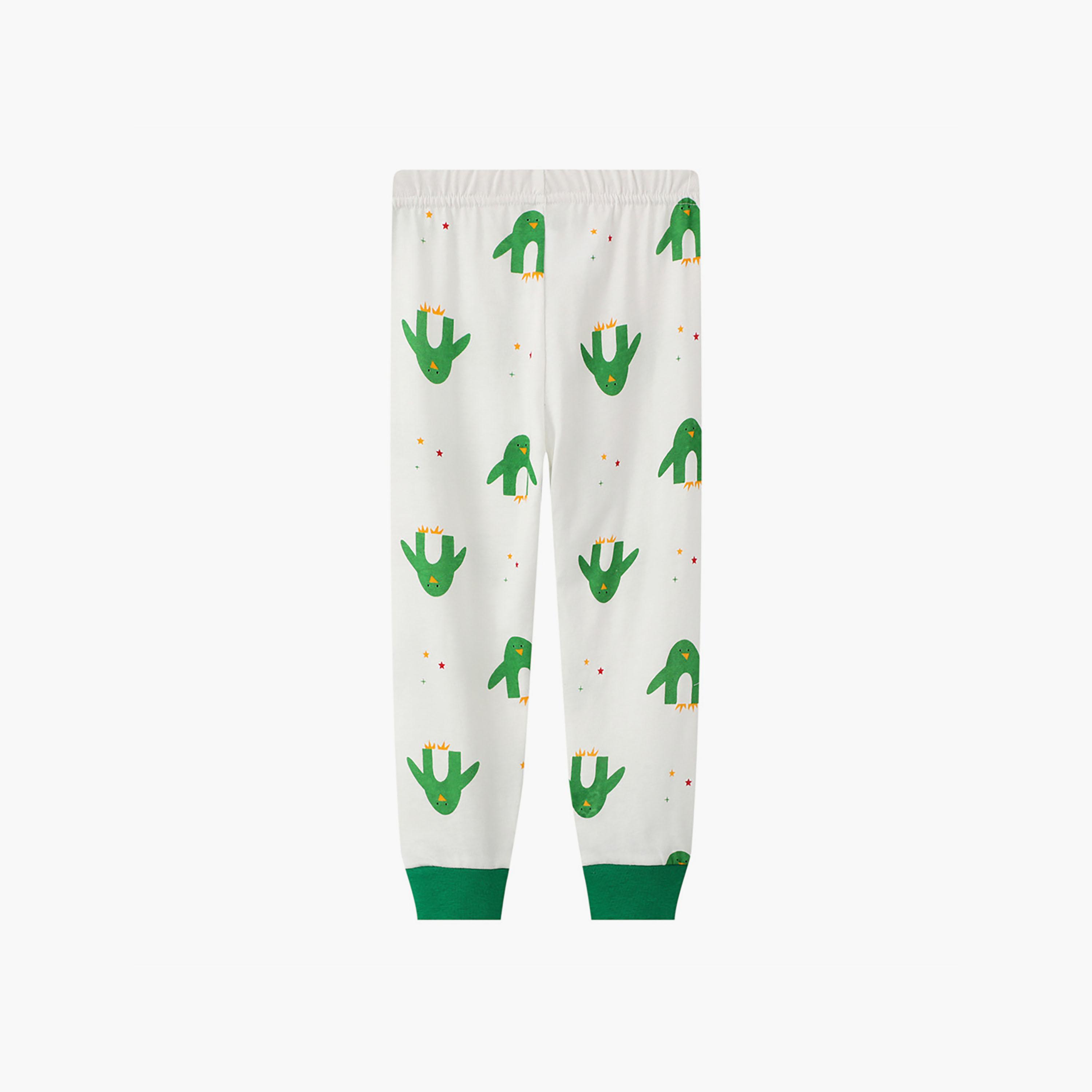 مجموعة تيشيرت وبيجامة مطبوعين ميرري كرييسماس للأطفال قطعتين من بيبيكلو-boys-clothing-nightwear-image-5