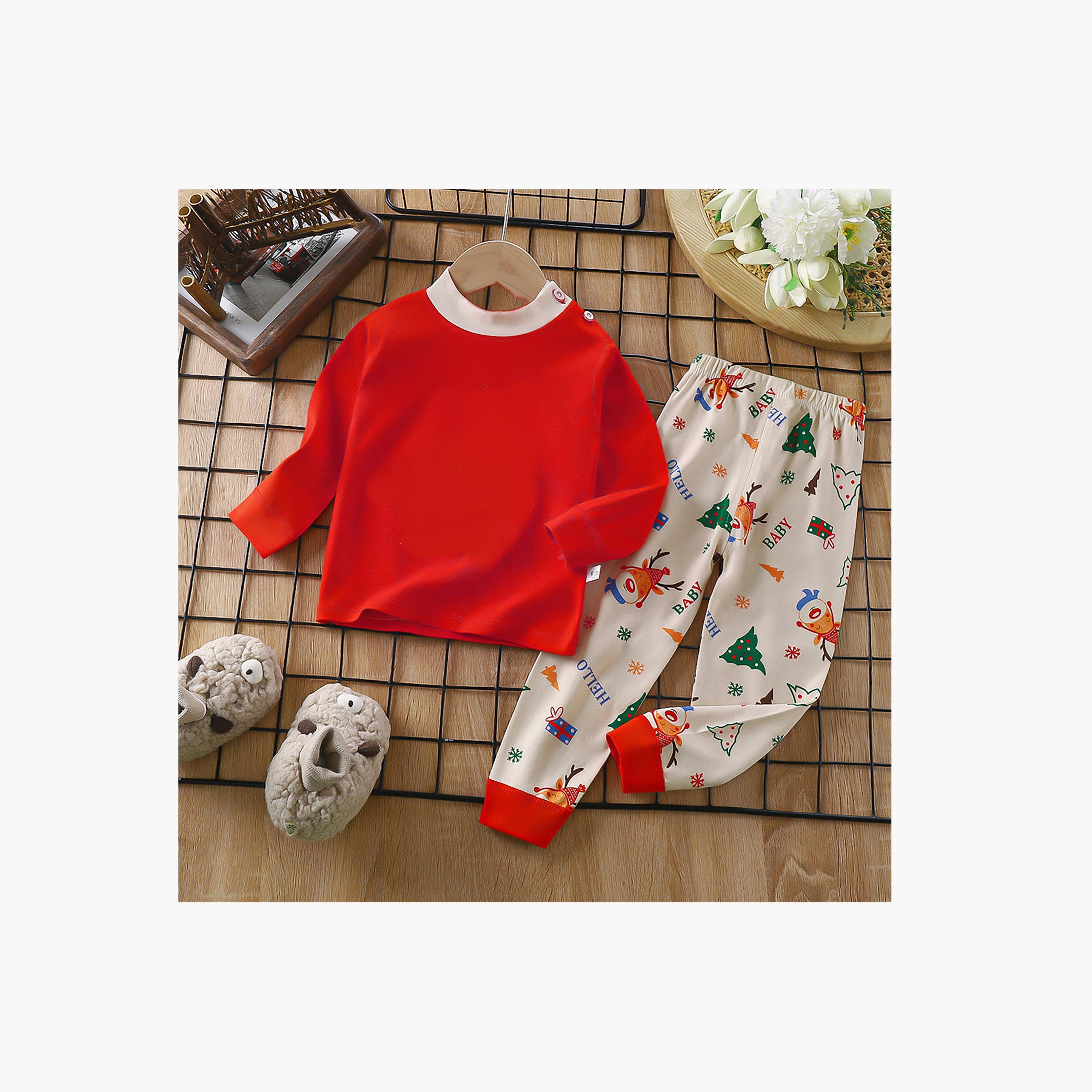 مجموعة تيشيرت وبيجامة مطبوعين للأطفال قطعتين من بيبيكلو-boys-clothing-nightwear-image-2
