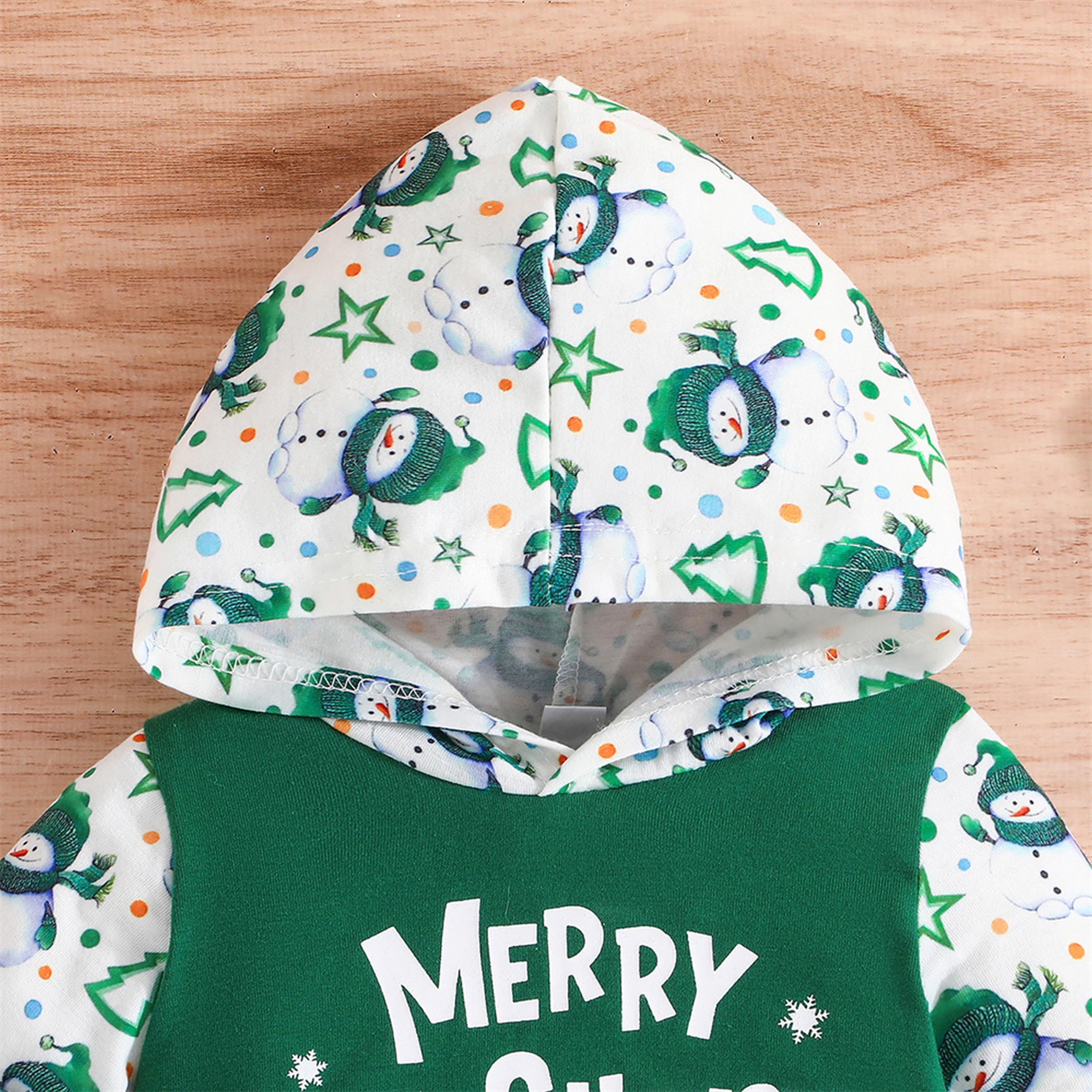 Babyqlo Kid's Merry Christmas Printed White & Green Romper-baby-girls-clothing-rompers-image-3