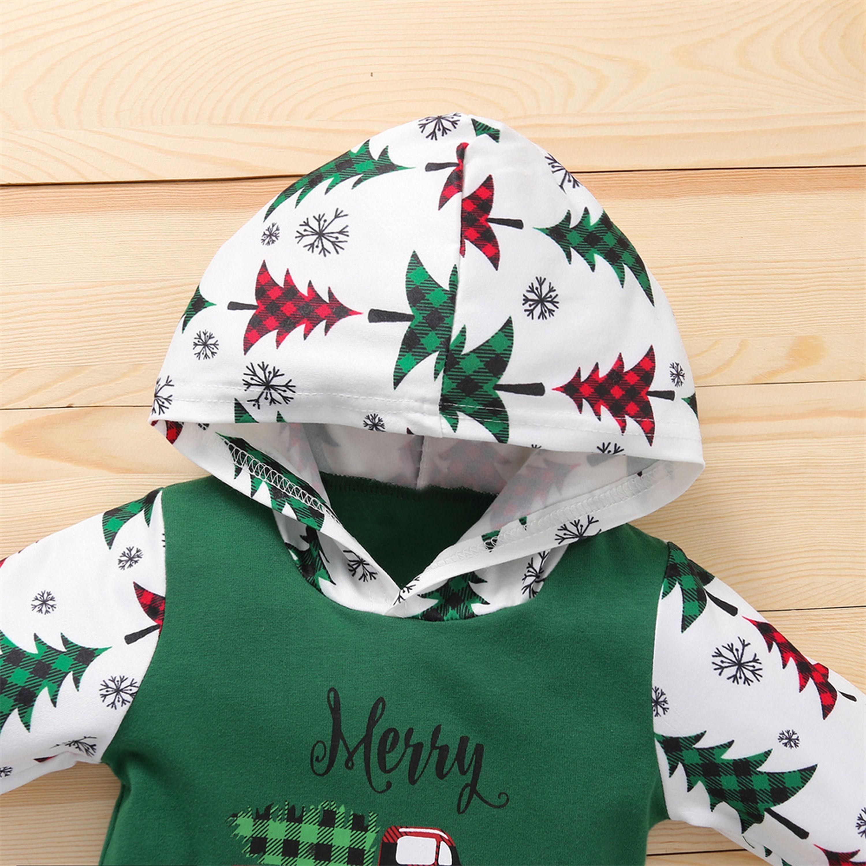 Babyqlo Kid's Christmas Printed Overall with Hoodie-baby-girls-clothing-rompers-image-3