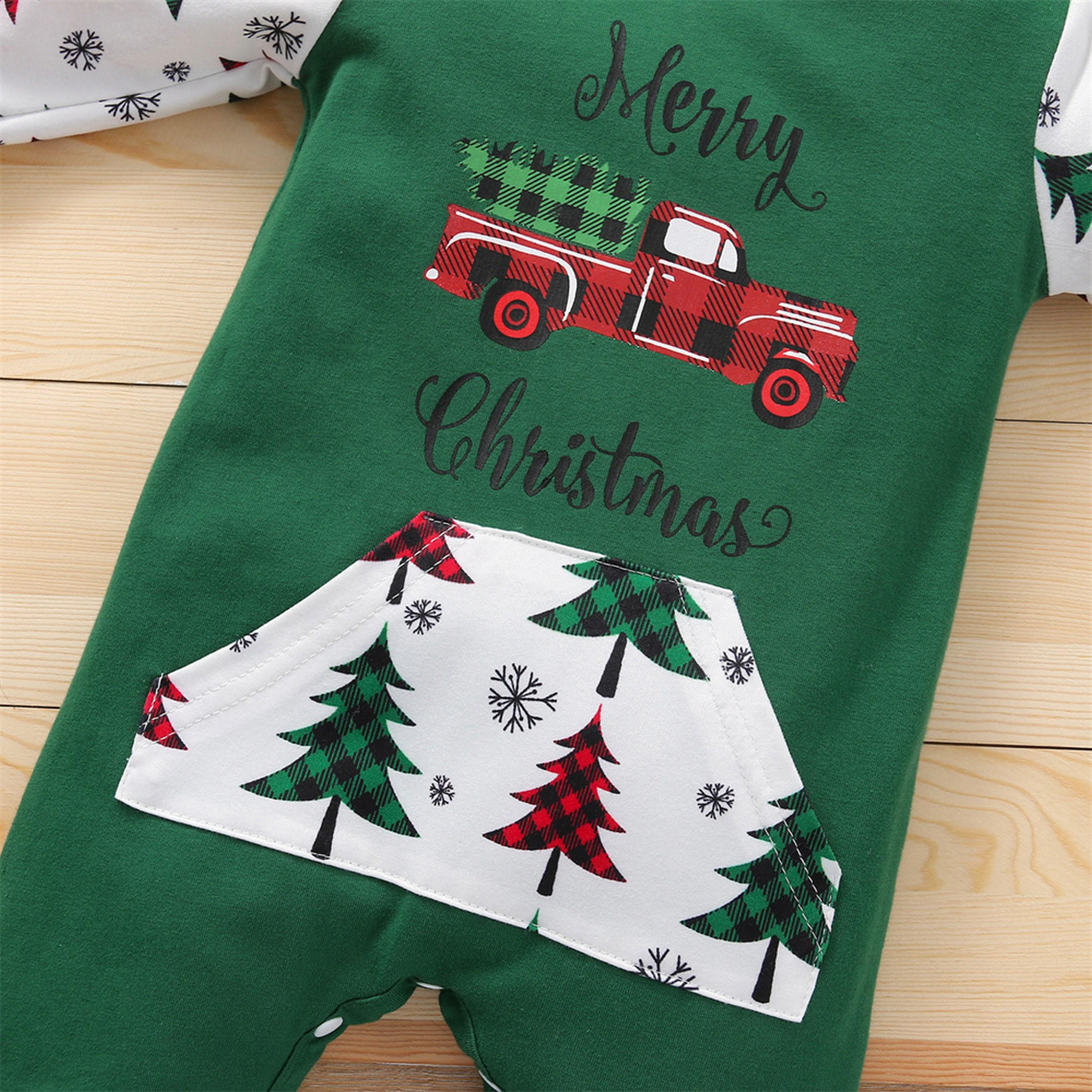 Babyqlo Kid's Christmas Printed Overall with Hoodie-baby-girls-clothing-rompers-image-4