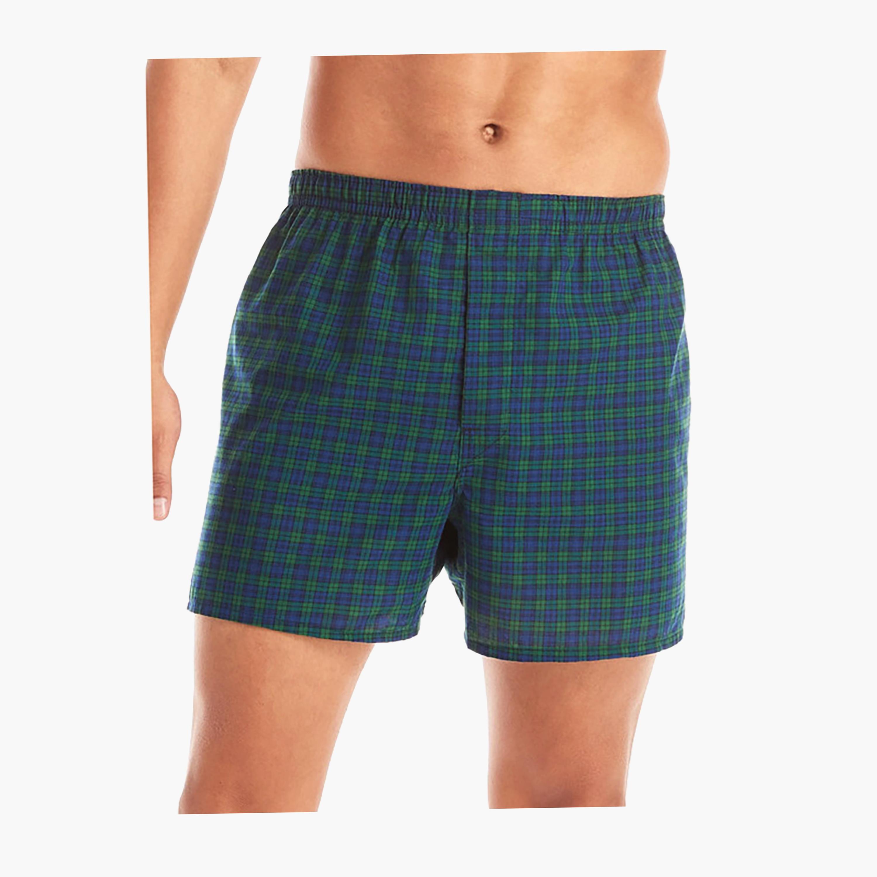 Hanes Assorted Pack of 3 Checked Men's Boxers-men-clothing-innerwear-underwear-image-2