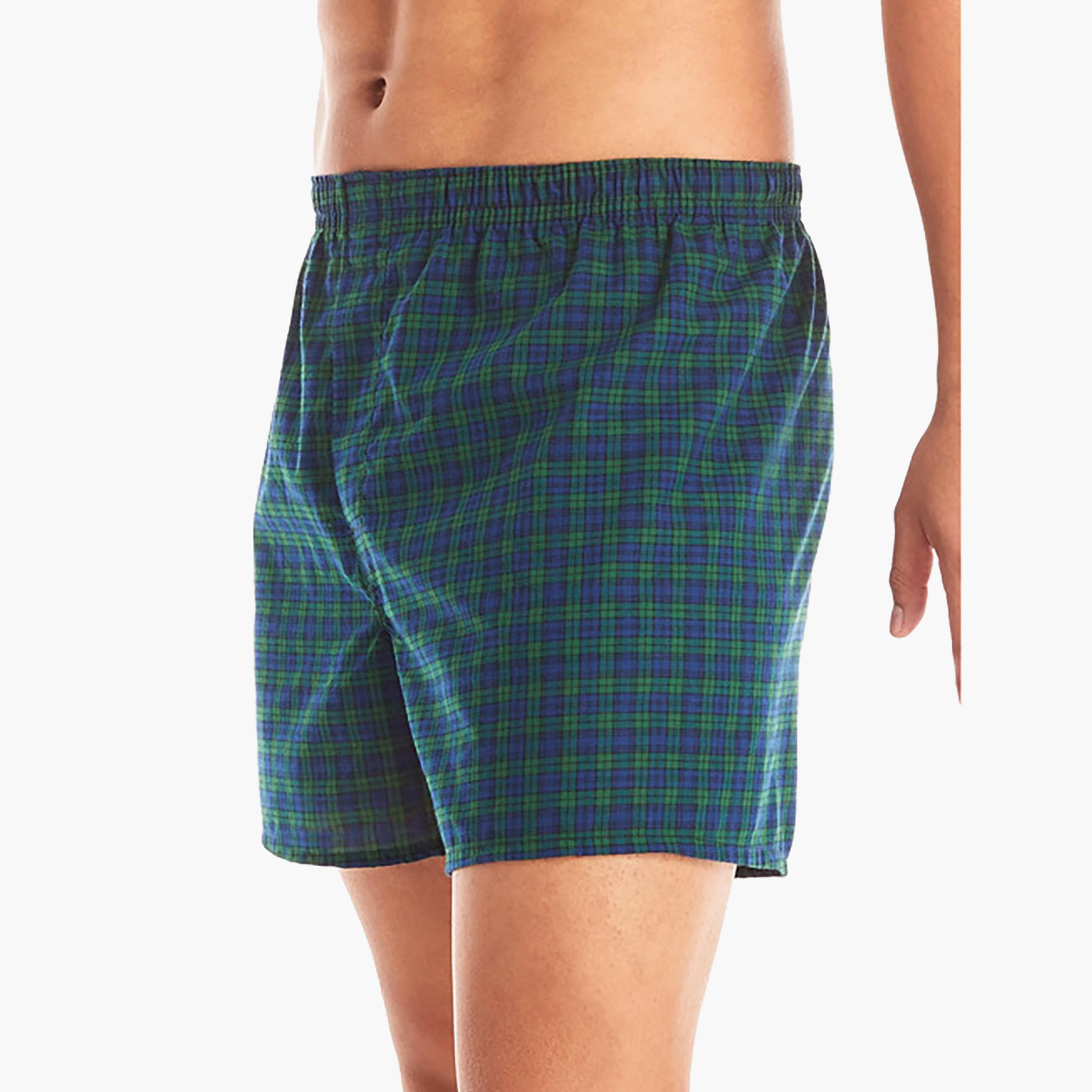 Hanes Assorted Pack of 3 Checked Men's Boxers-men-clothing-innerwear-underwear-image-3