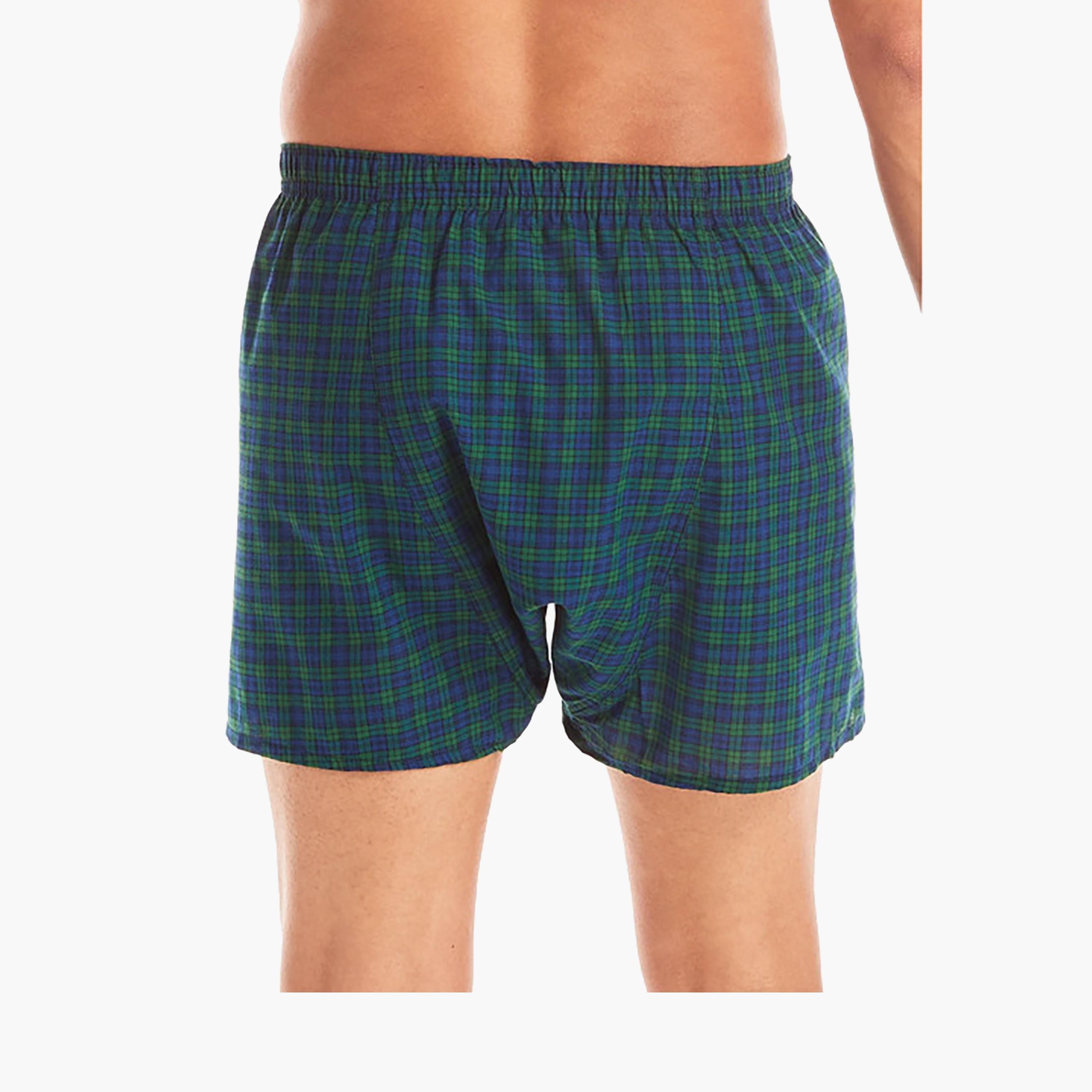 Hanes Assorted Pack of 3 Checked Men's Boxers-men-clothing-innerwear-underwear-image-4