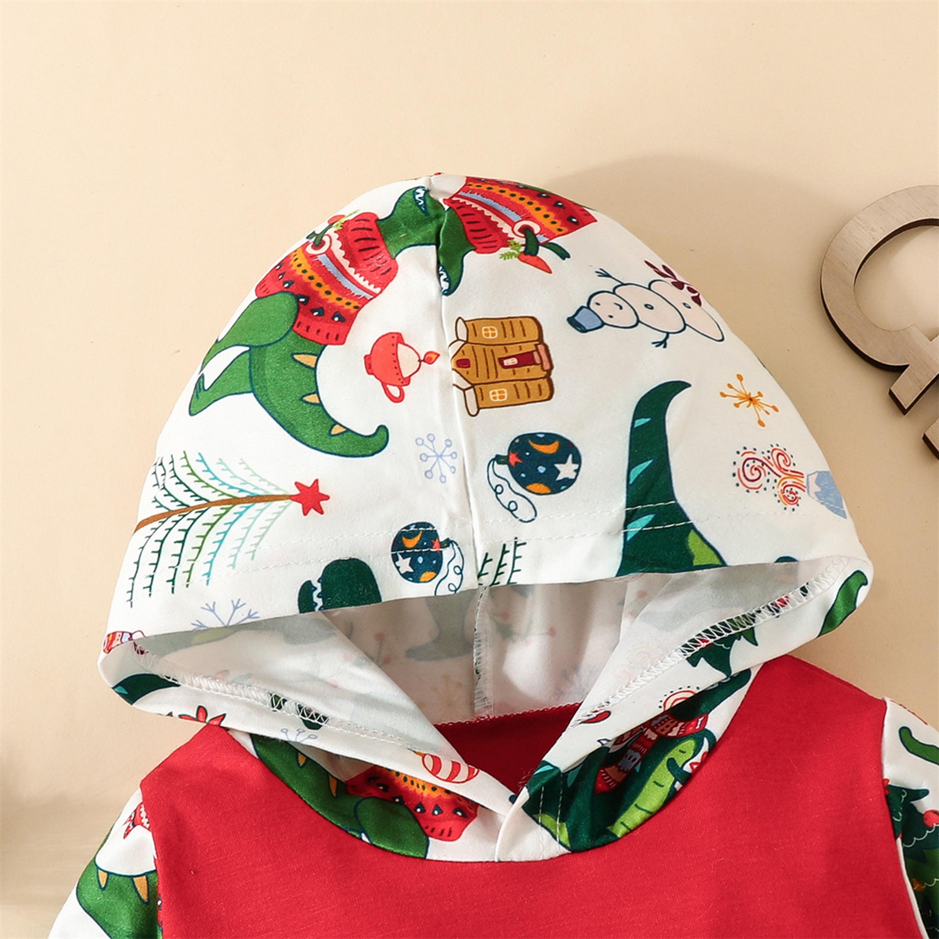 Babyqlo My First Christmas Printed Overall Rompers-baby-boys-clothing-rompers-image-4