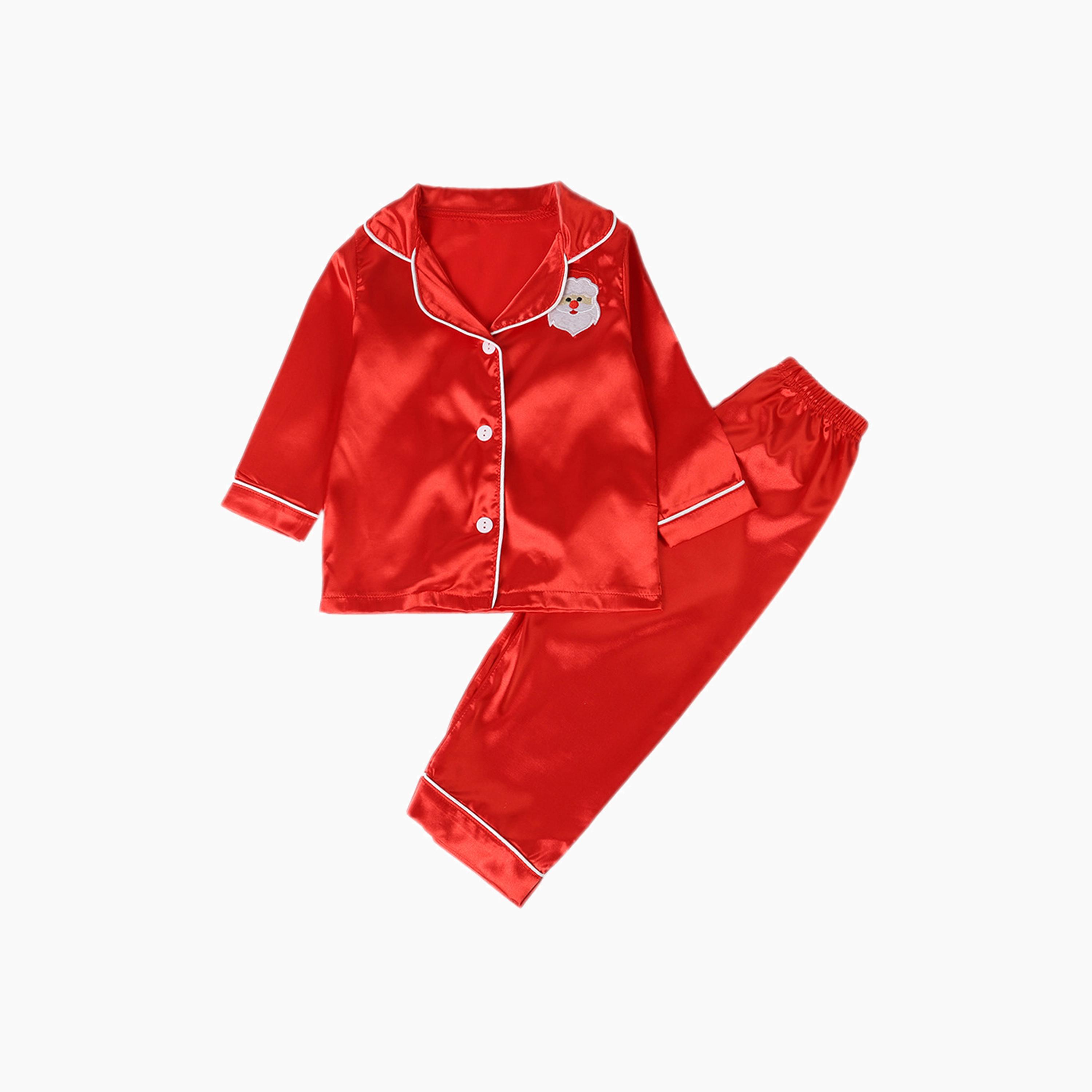 طقم بيجامة قطعتين مخيط بطبعة سانتا كلوز للجنسين بطابع عيد الميلاد من بيبيكلو-boys-clothing-nightwear-image-1
