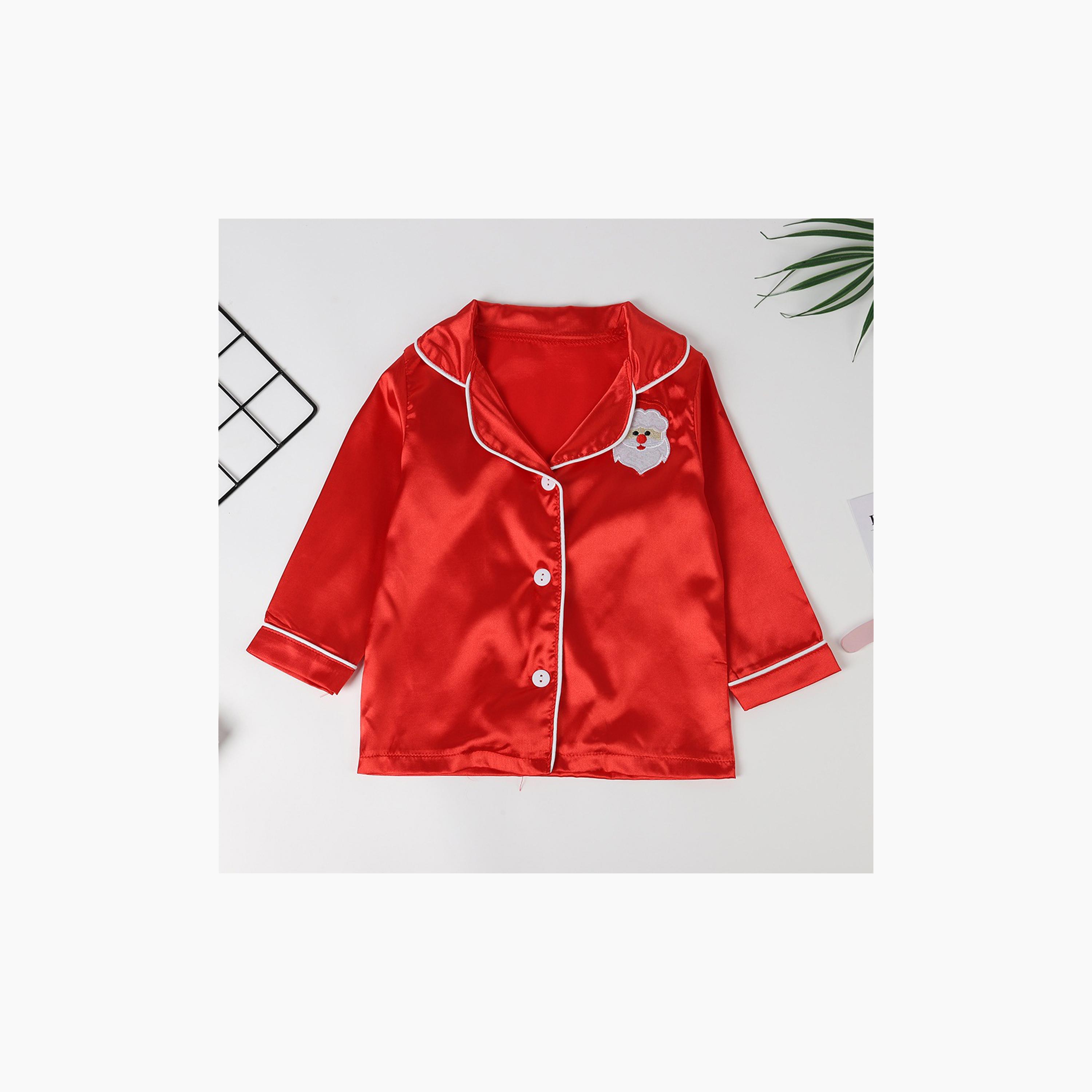 طقم بيجامة قطعتين مخيط بطبعة سانتا كلوز للجنسين بطابع عيد الميلاد من بيبيكلو-boys-clothing-nightwear-image-3