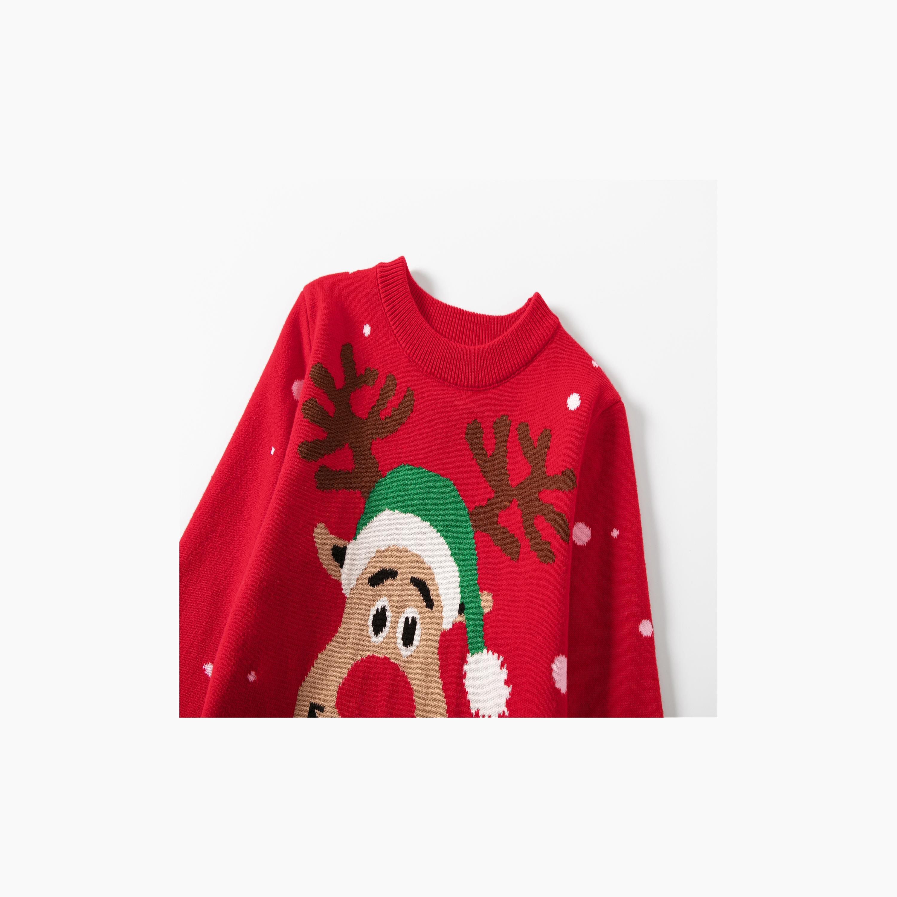 Babyqlo Unisex Reindeer Christmas-Theme Printed Sweater-girls-clothing-sweatshirts-image-3