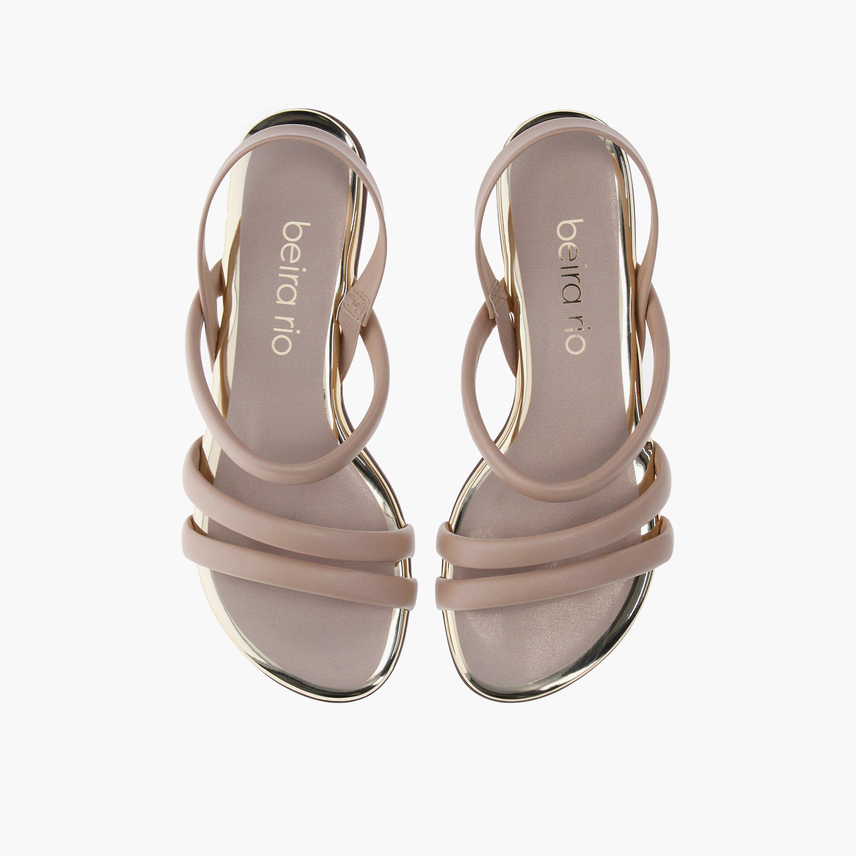 Beira Rio by Geoomnii  Women's Elastic Flat Strap Sandals | 8367-641-23820-29452       -women-shoes-sandals-flats-image-2