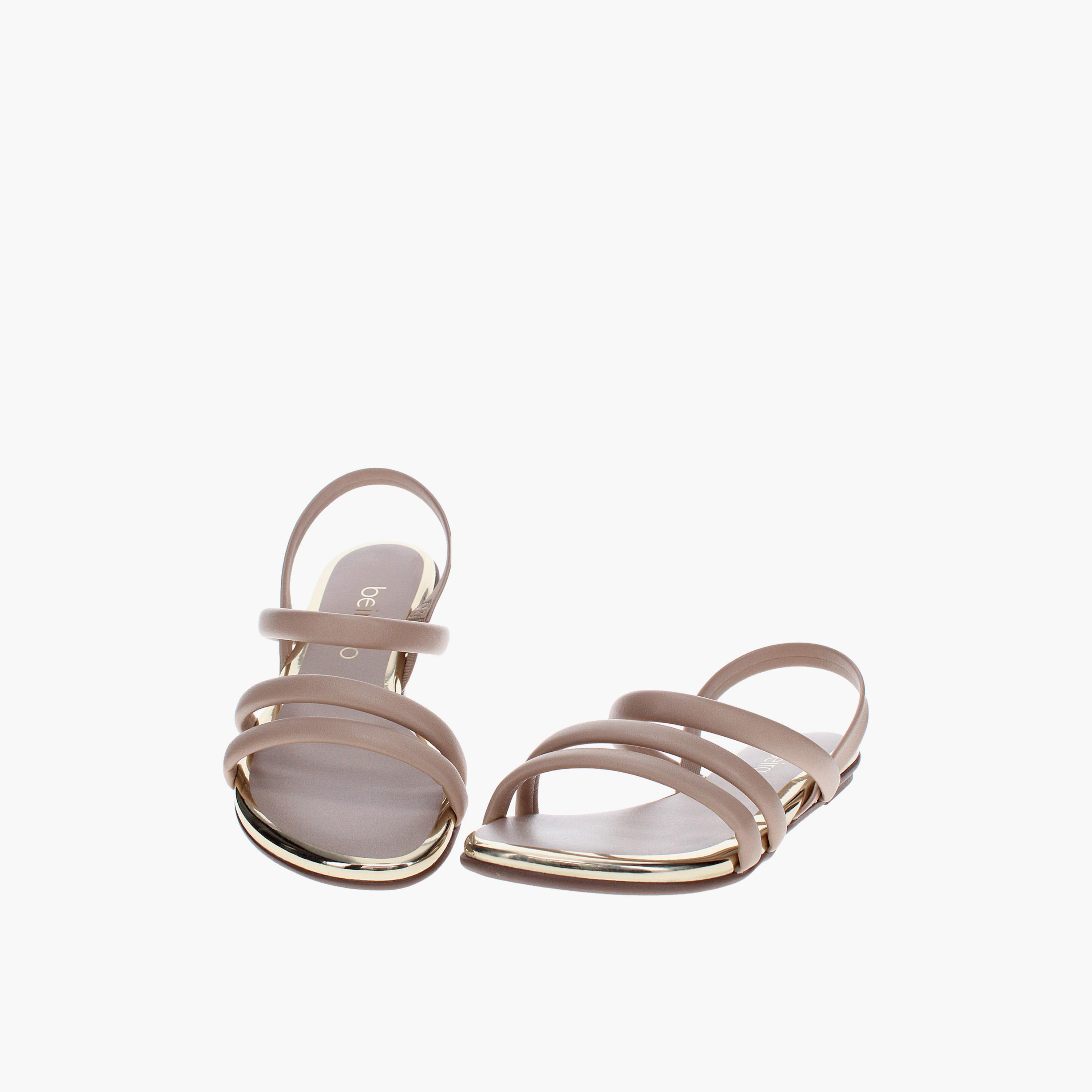 Beira Rio by Geoomnii  Women's Elastic Flat Strap Sandals | 8367-641-23820-29452       -women-shoes-sandals-flats-image-3