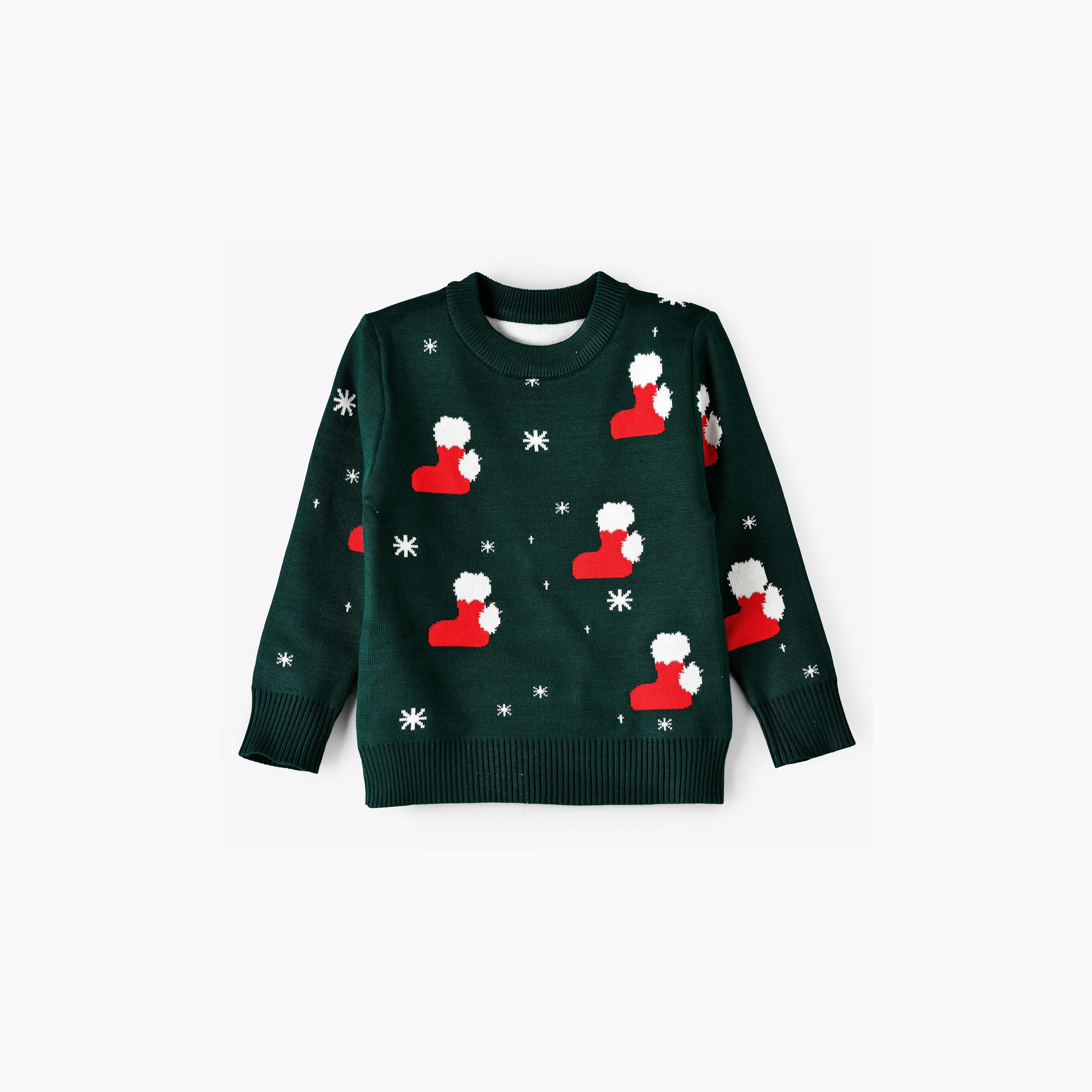 Babyqlo Stocking Christmas-Theme Printed Sweater-boys-clothing-sweatshirts-image-2