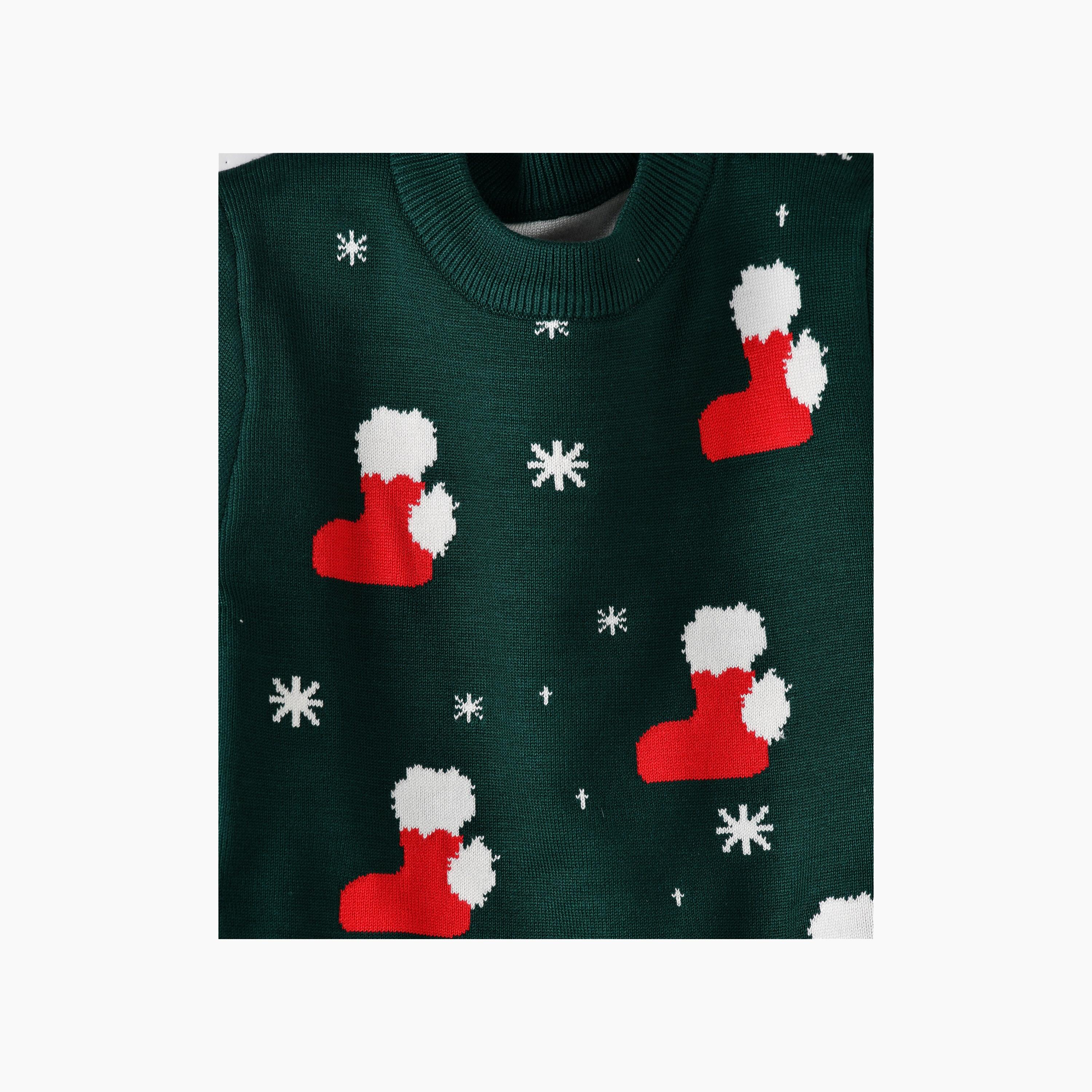 Babyqlo Stocking Christmas-Theme Printed Sweater-boys-clothing-sweatshirts-image-3
