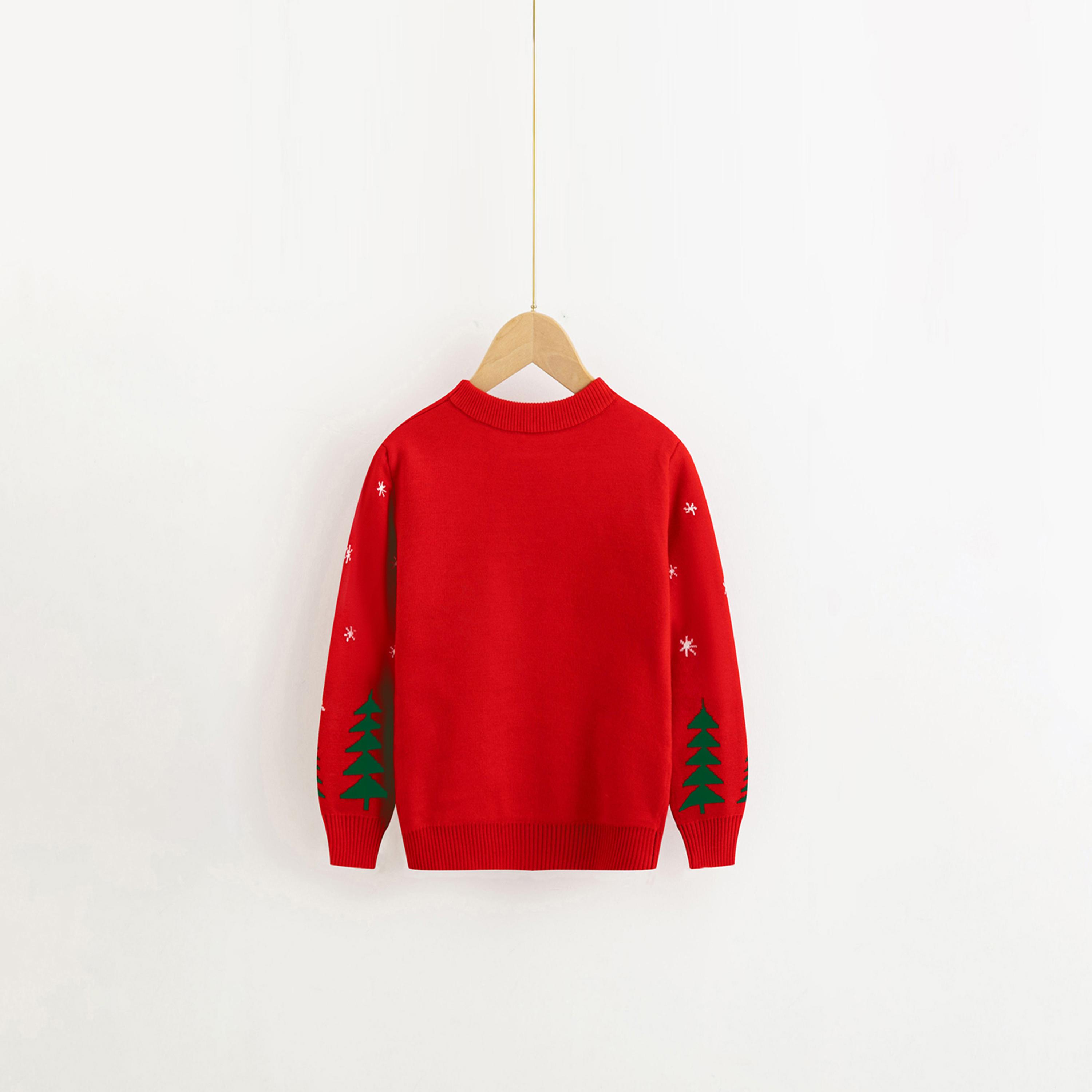 Babyqlo Santa’s Sleigh Night Scene Christmas-Theme Printed Sweater-girls-clothing-sweatshirts-image-2