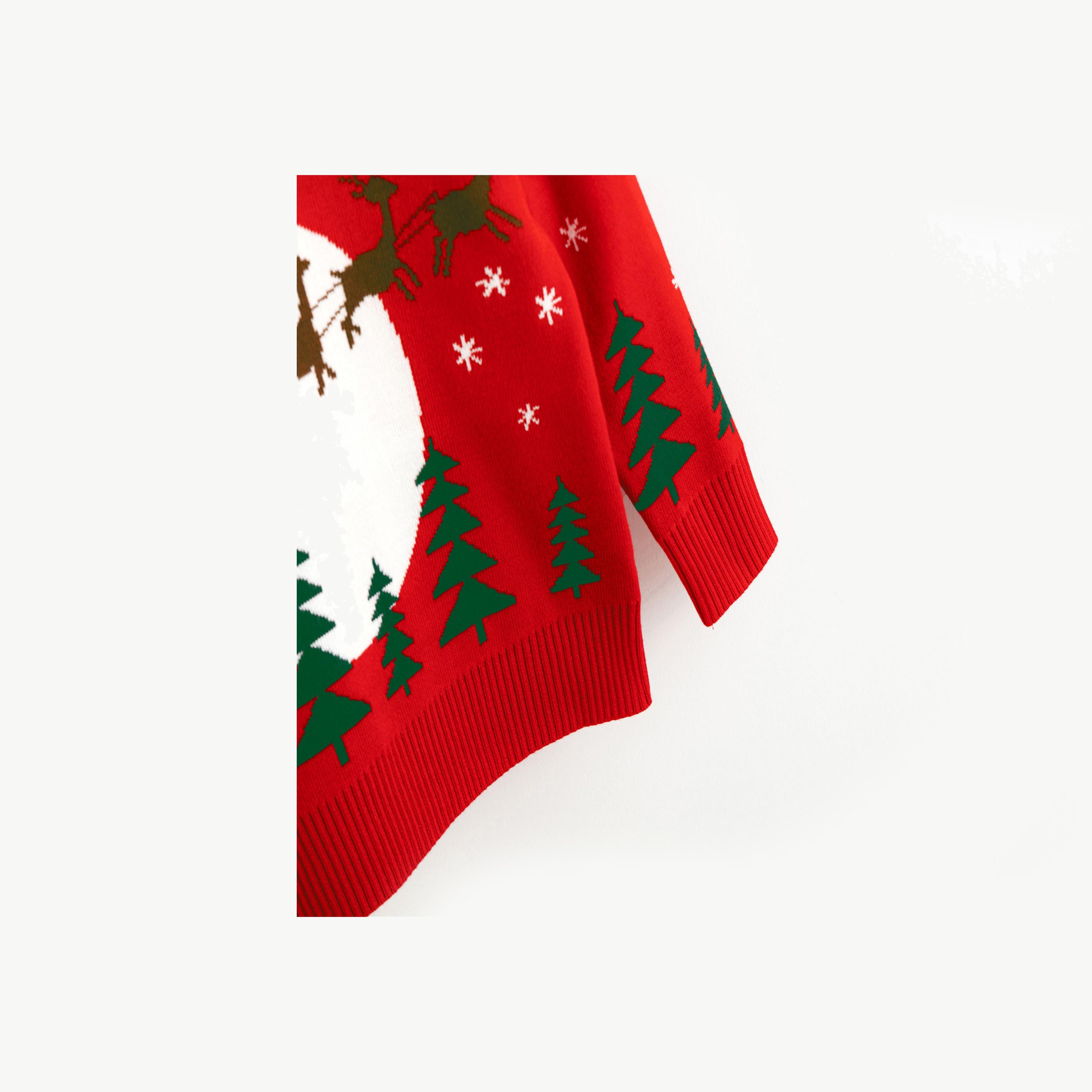 Babyqlo Santa’s Sleigh Night Scene Christmas-Theme Printed Sweater-girls-clothing-sweatshirts-image-5