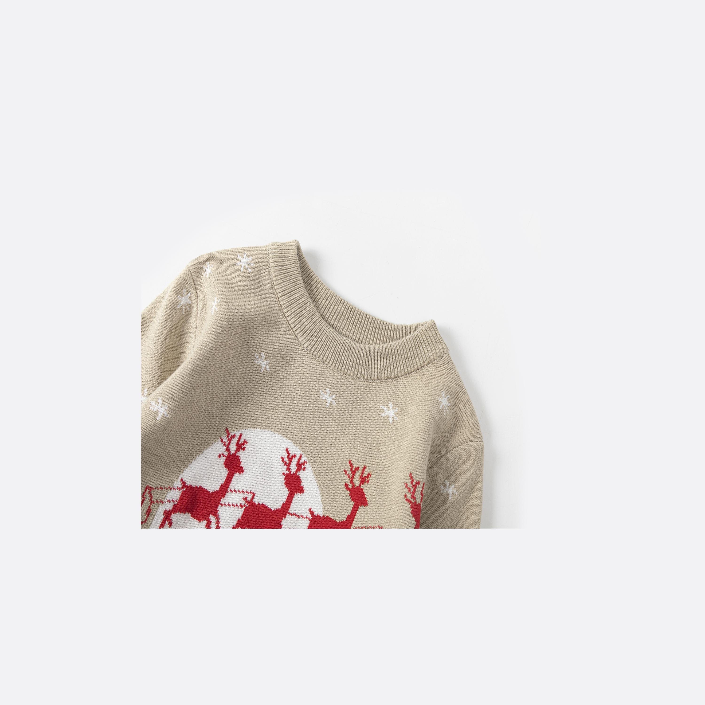 Babyqlo Santa Sleigh Christmas-Theme Printed Sweater-girls-clothing-sweatshirts-image-3