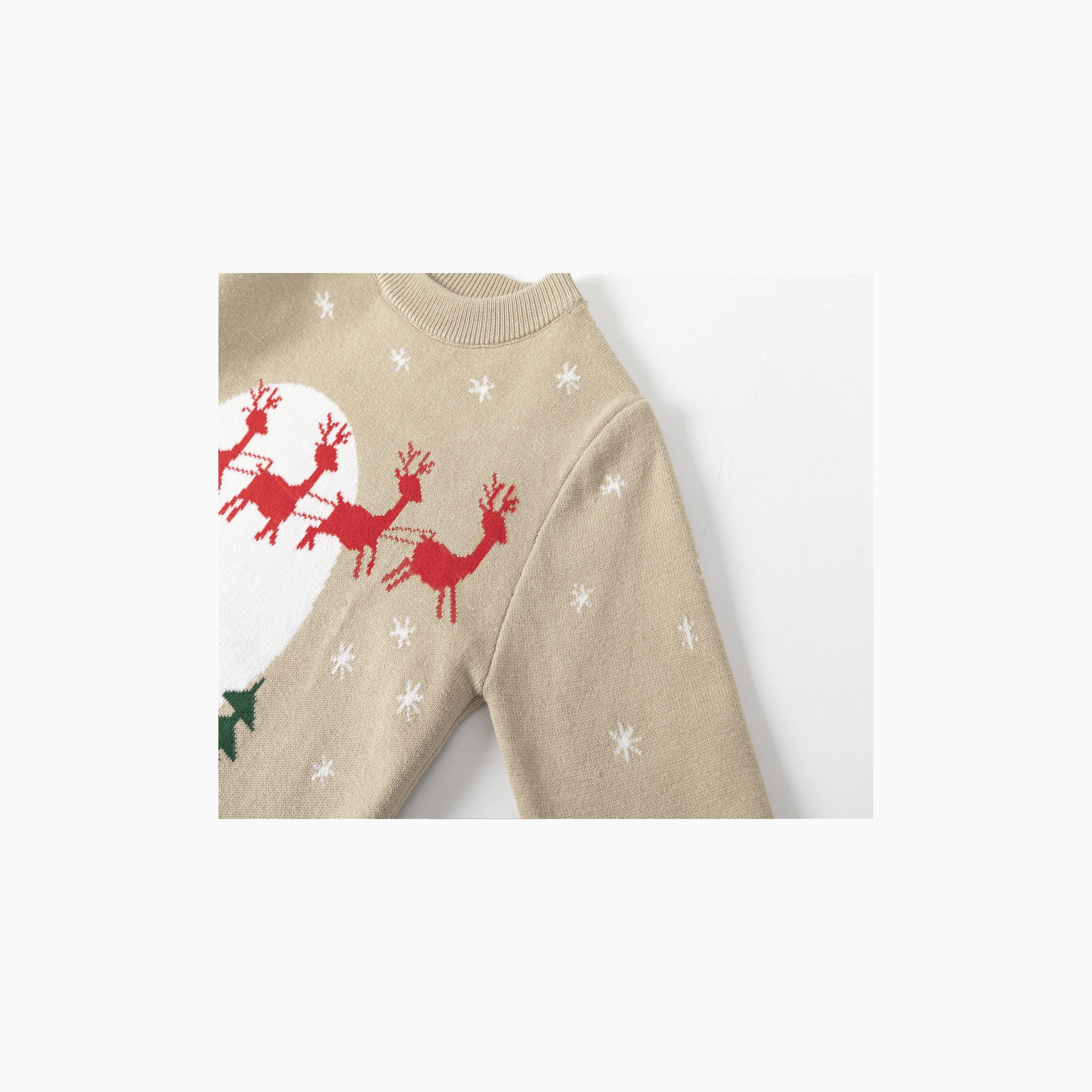 Babyqlo Santa Sleigh Christmas-Theme Printed Sweater-girls-clothing-sweatshirts-image-4