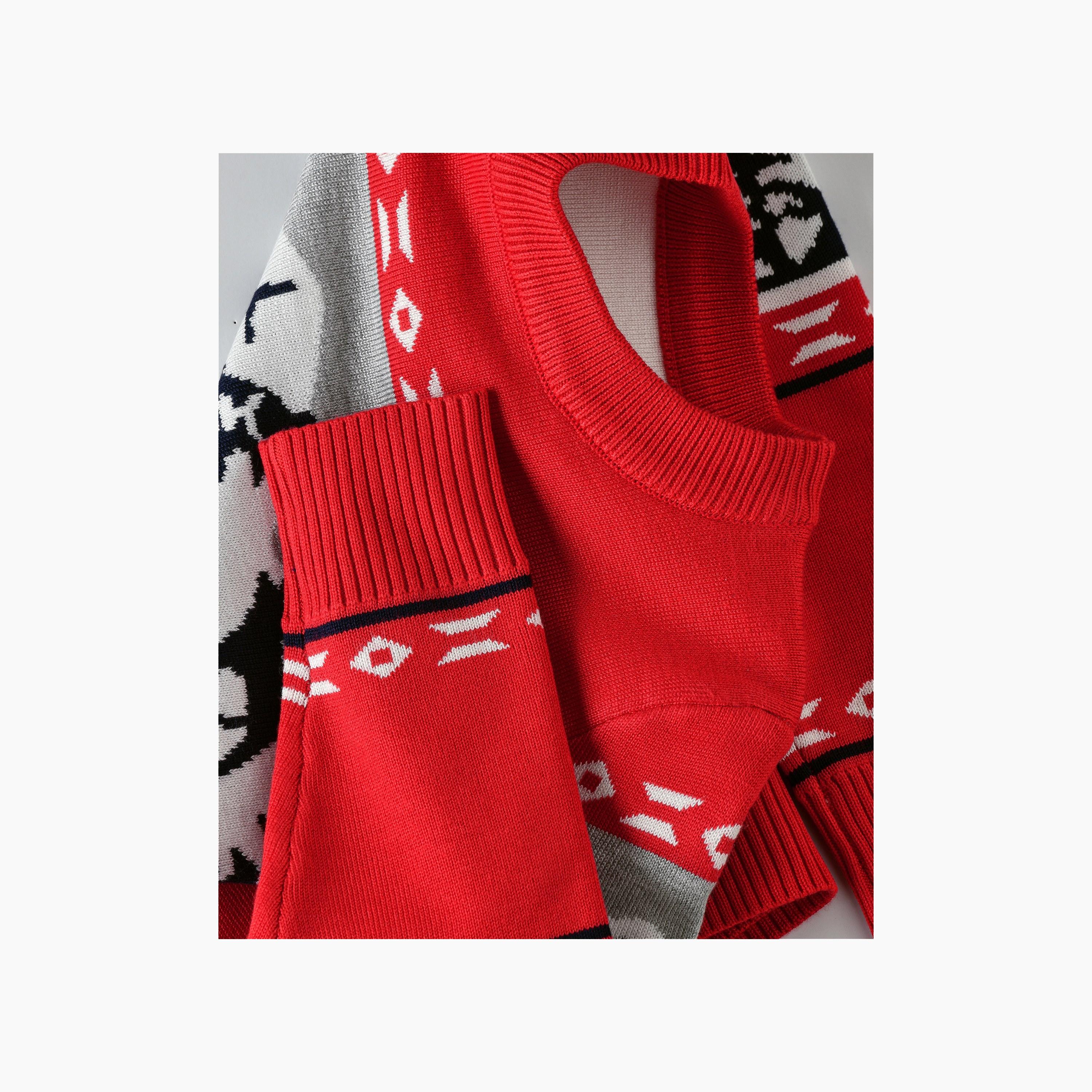 Babyqlo Nordic Reindeer Christmas-Theme Printed Sweater-girls-clothing-sweatshirts-image-5