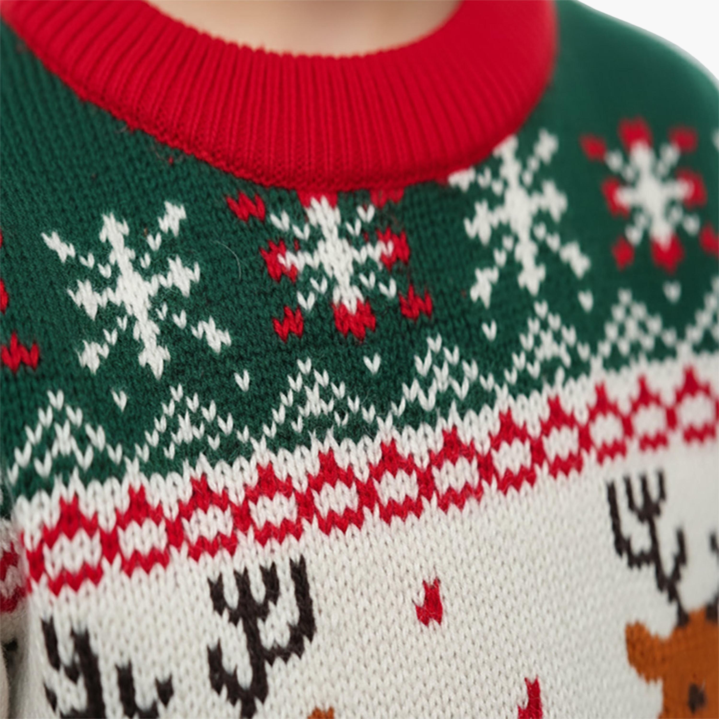 Babyqlo Reindeer Fair Isle Christmas Long Sleeves Sweater-girls-clothing-winterwear-jumpersandcardigans-image-4