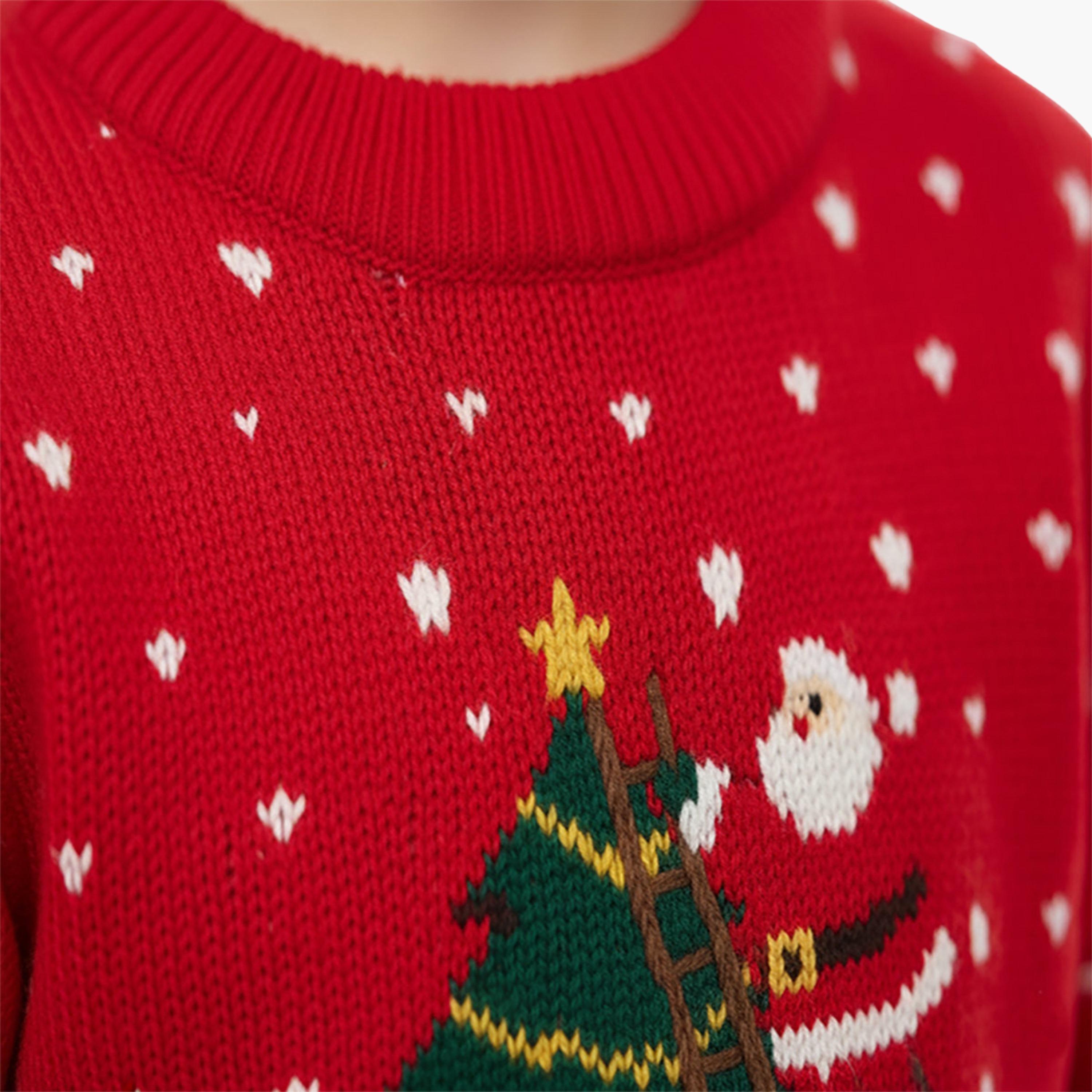 Babyqlo Santa Christmas Tree Knit Long Sleeves Sweater-girls-clothing-winterwear-jumpersandcardigans-image-4