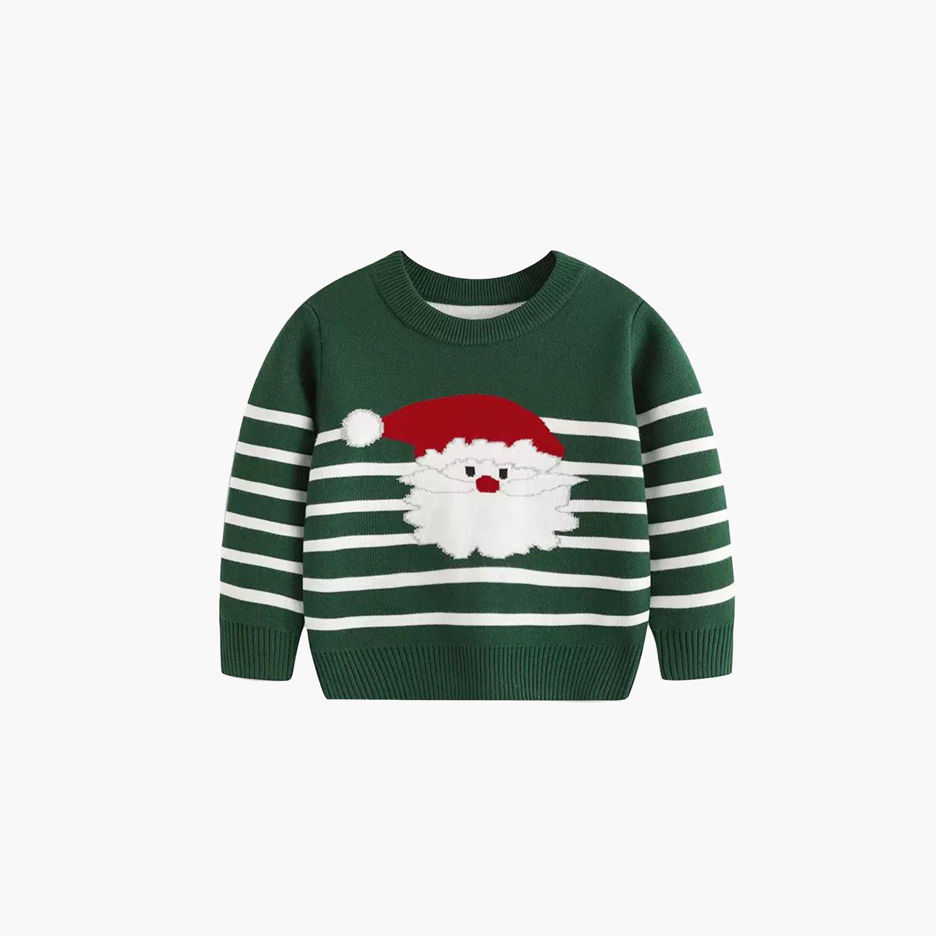 Babyqlo Santa Claus Striped Christmas Long Sleeves Sweater-girls-clothing-winterwear-jumpersandcardigans-image-6