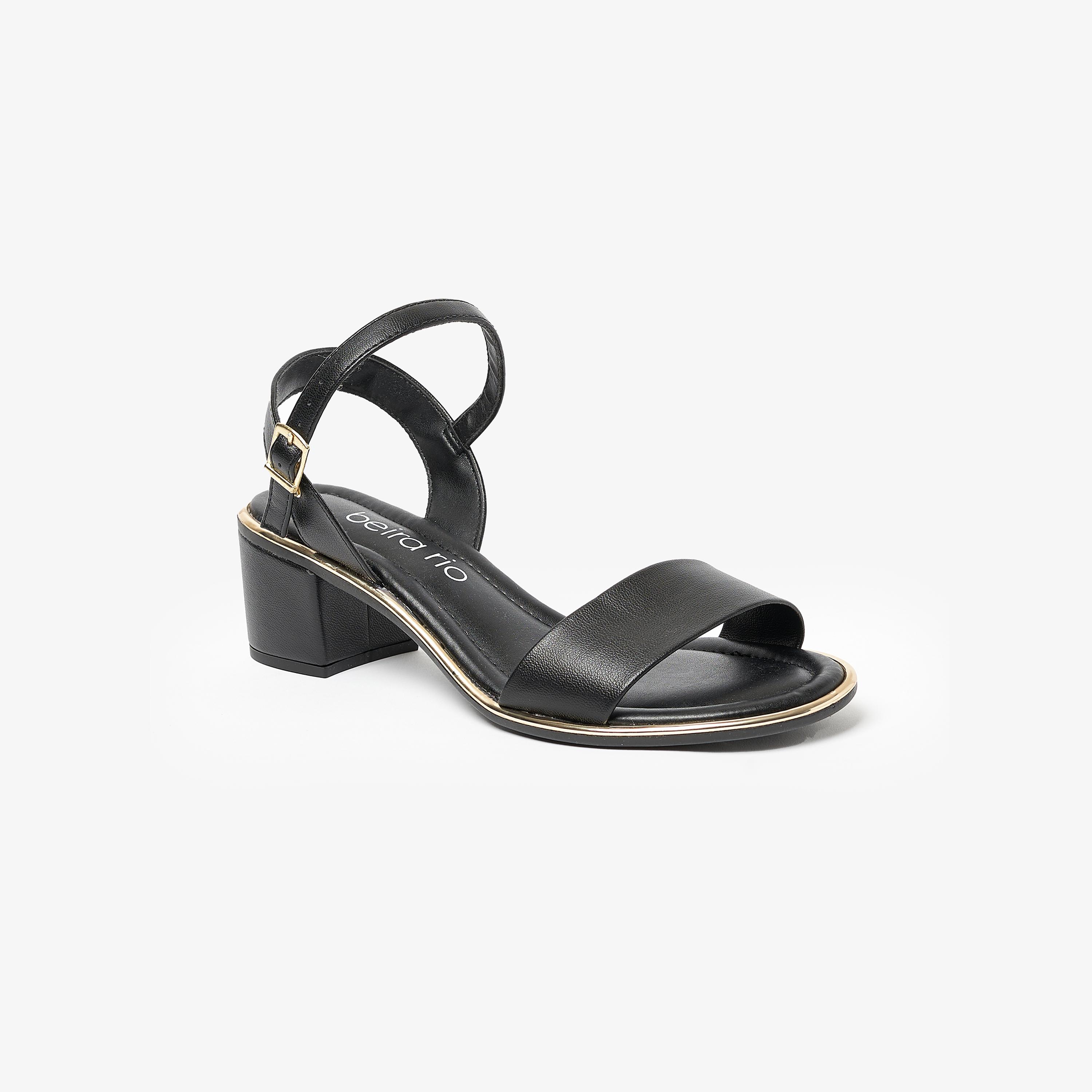 Beira Rio by Geoomnii  Women's Block Heel Sandals with Slingback | 8379-203-9569      -women-shoes-heels-image-1