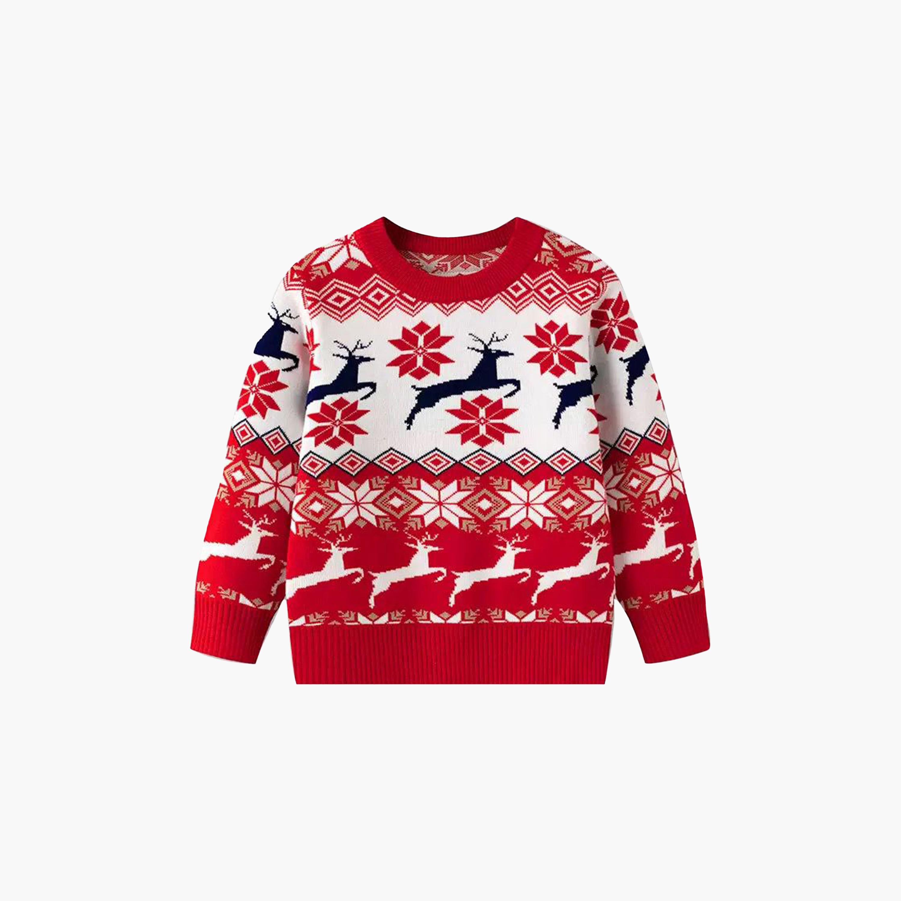 Babyqlo Reindeer Fair Isle Christmas Long Sleeves Sweater-girls-clothing-winterwear-jumpersandcardigans-image-5