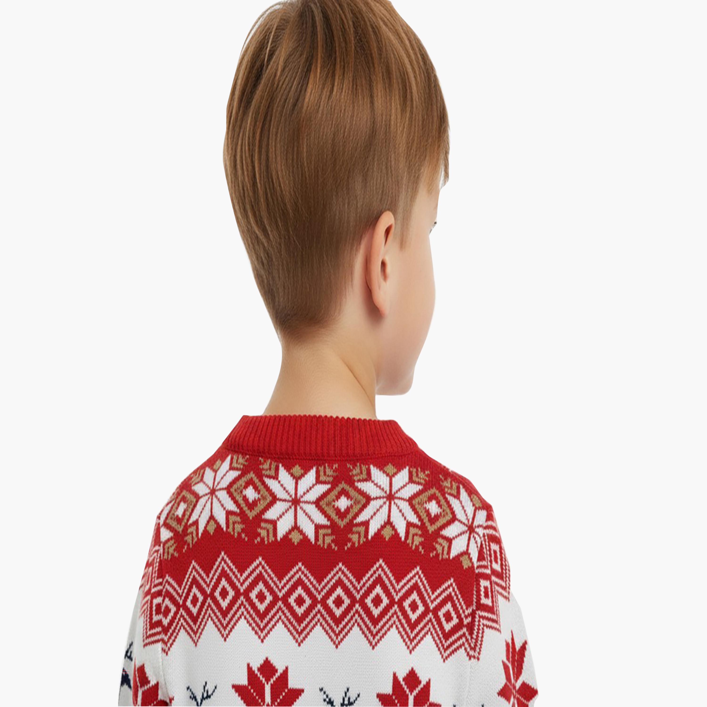 Babyqlo Reindeer Fair Isle Christmas Long Sleeves Sweater-girls-clothing-winterwear-jumpersandcardigans-image-7