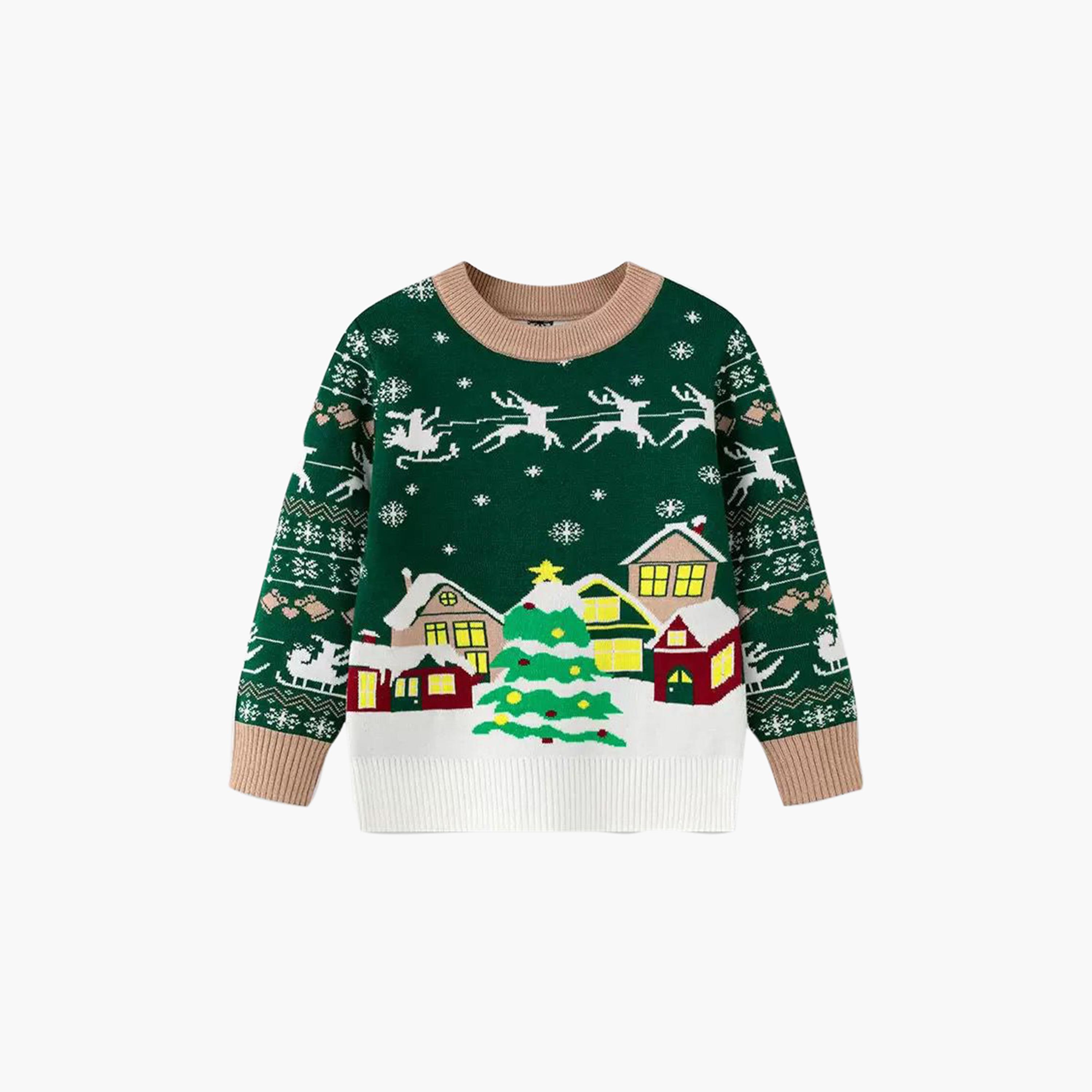 Babyqlo Christmas Village Scene Long Sleeves Knit Sweater-boys-clothing-winterwear-jumpersandcardigans-image-4