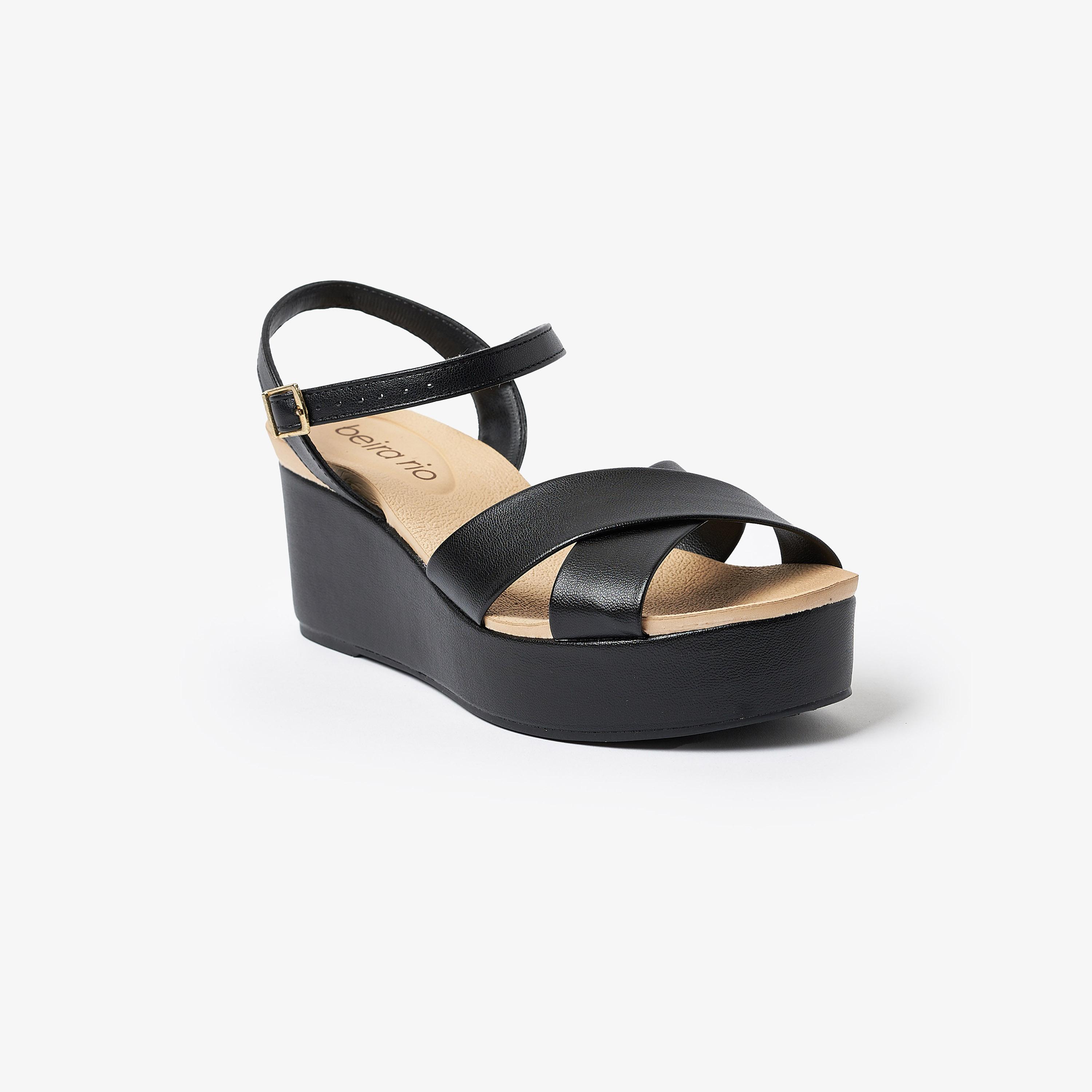 صندل ويدج نسائي من بيرا ريو بكعب عريض وحزام خلفي | 8407-103-9569-women-shoes-heels-image-1