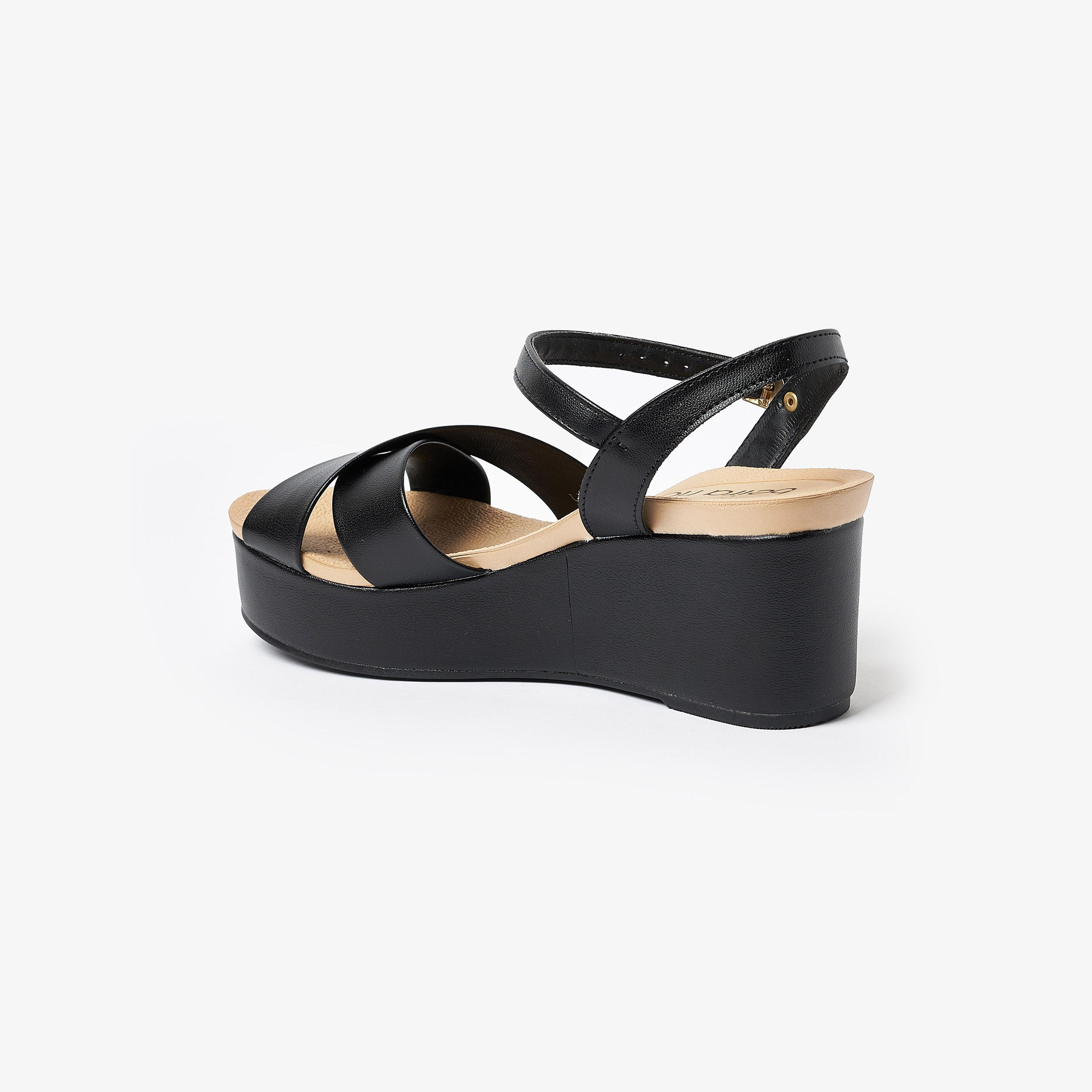 صندل ويدج نسائي من بيرا ريو بكعب عريض وحزام خلفي | 8407-103-9569-women-shoes-heels-image-3