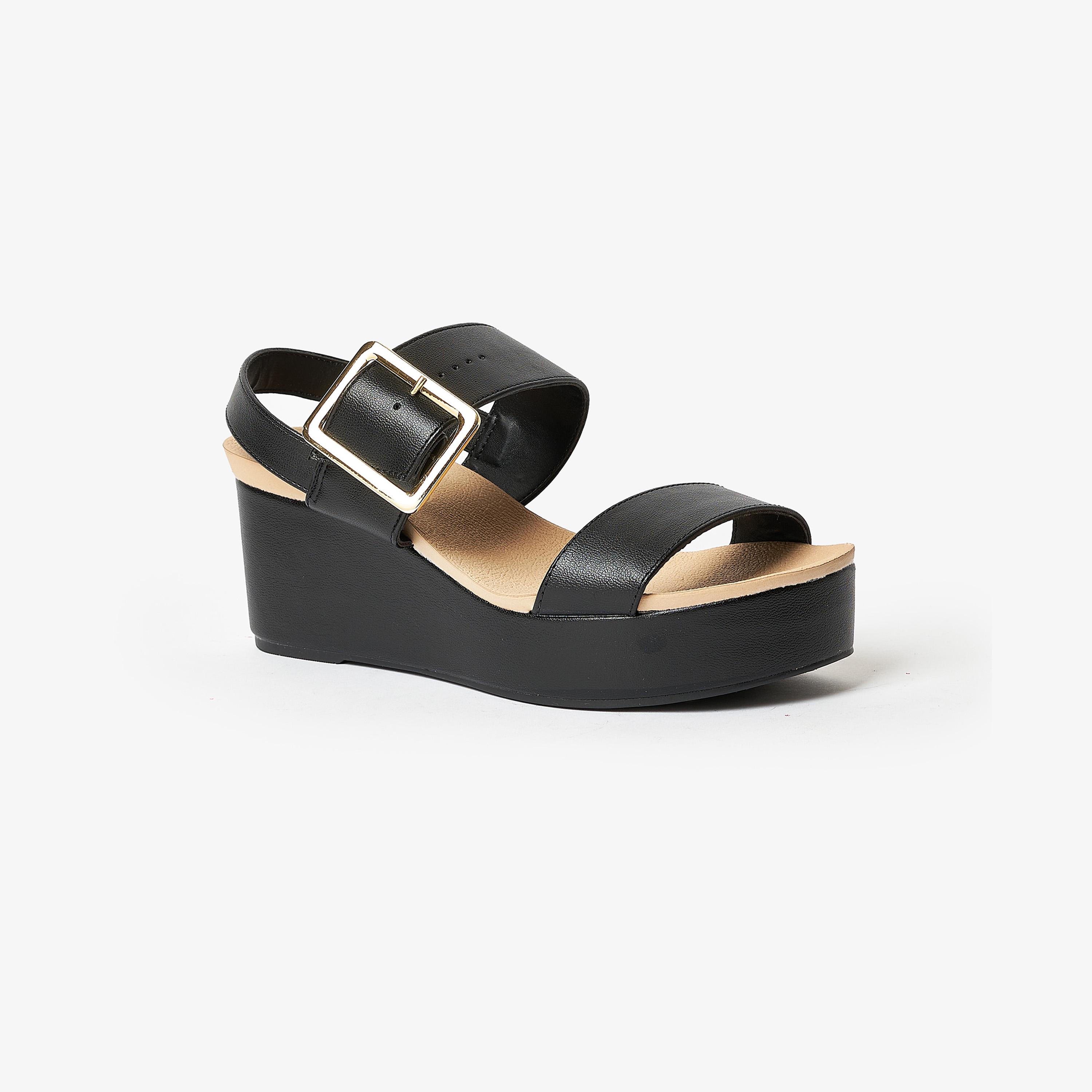 صندل ويدج نسائي من بيرا ريو بكعب عريض وحزام خلفي | 8407-109-11079-women-shoes-heels-image-1