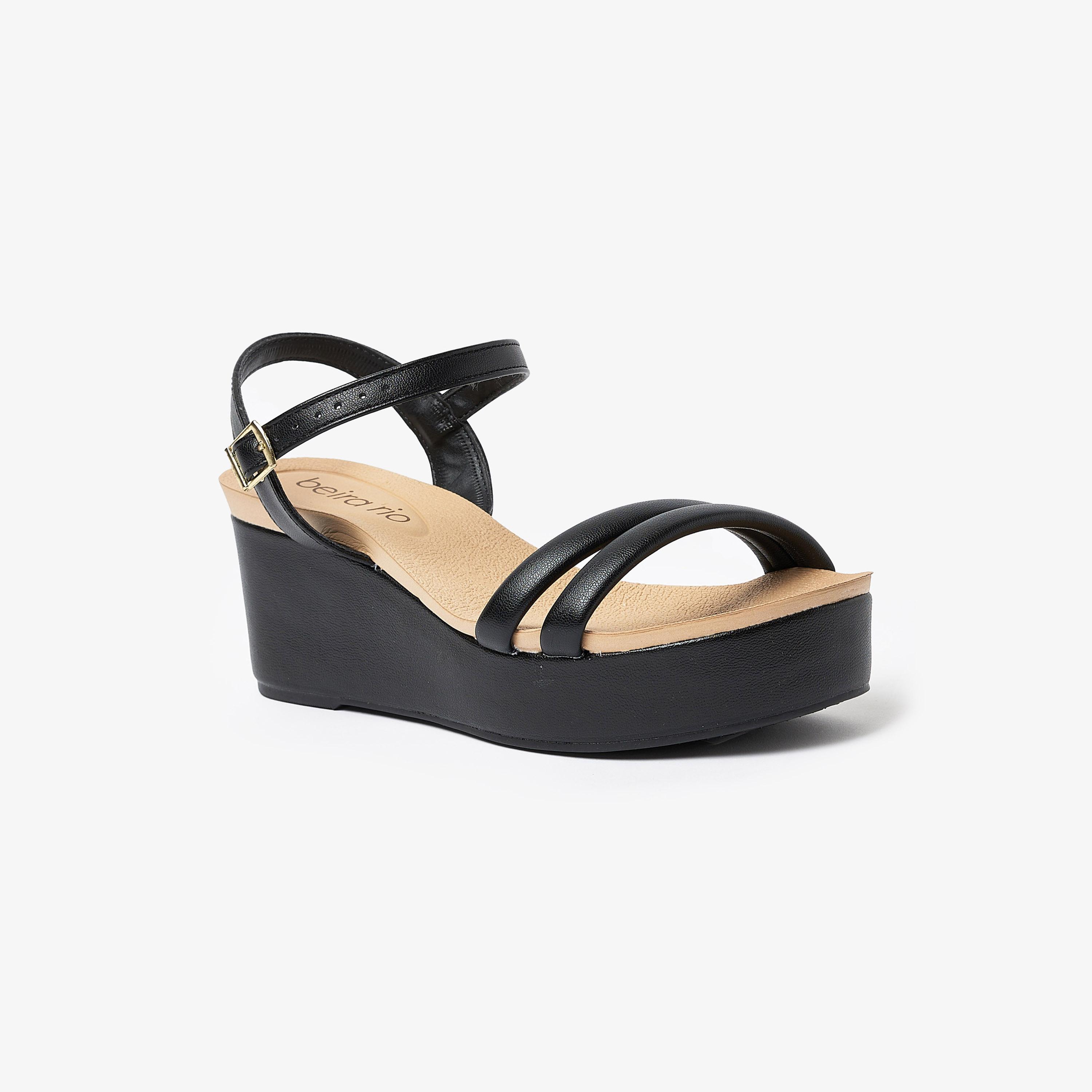 صندل ويدج نسائي من بيرا ريو بكعب عريض وحزام خلفي | 8407-121-22181-women-shoes-heels-image-1
