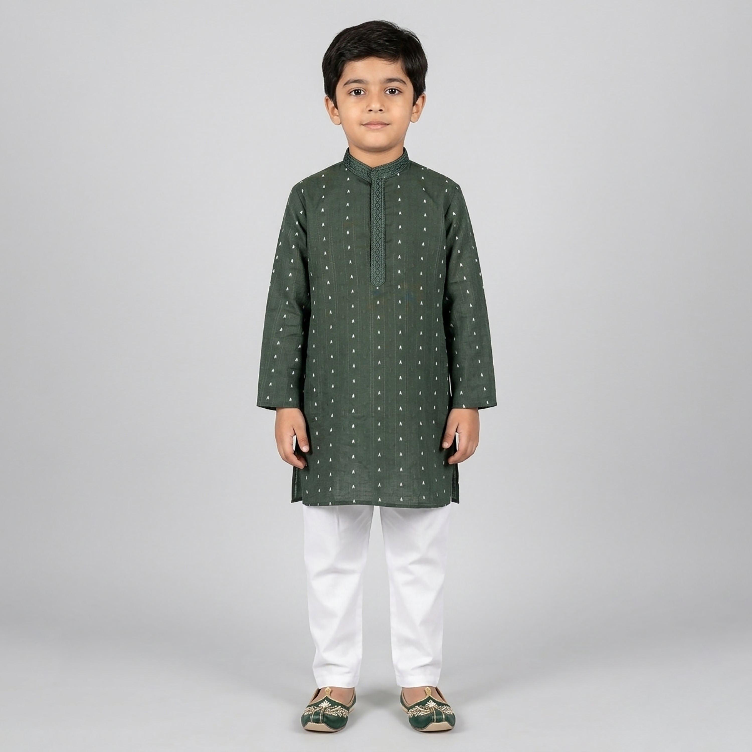 Babyqlo Full Sleeves Printed Kurta & Pyjama Ethnic Set-boys-clothing-setsandcoords-image-1