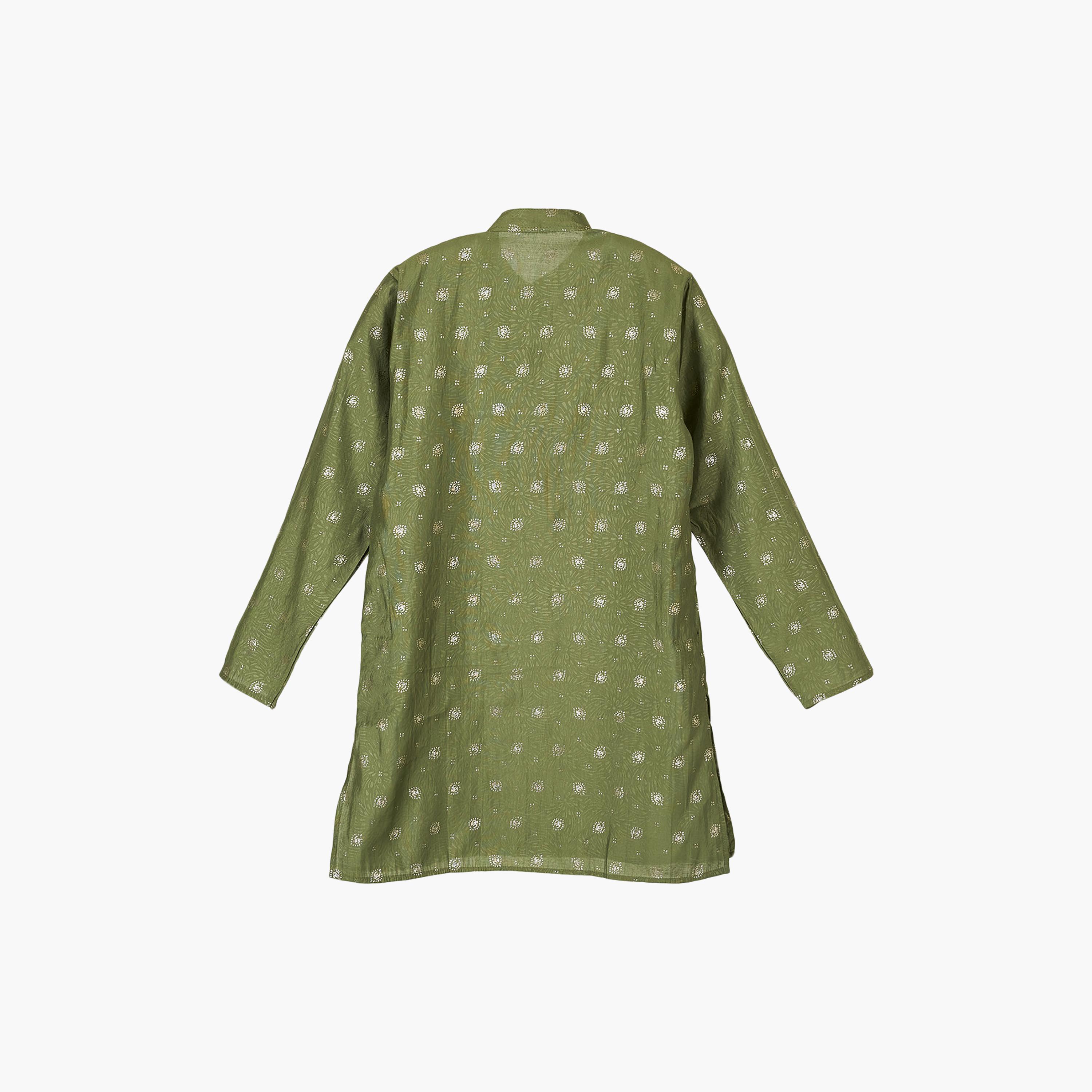 طقم تراثي بأكمام طويلة كورتة وبيجامة مطبوع من بيبيكلو-boys-clothing-setsandcoords-image-5