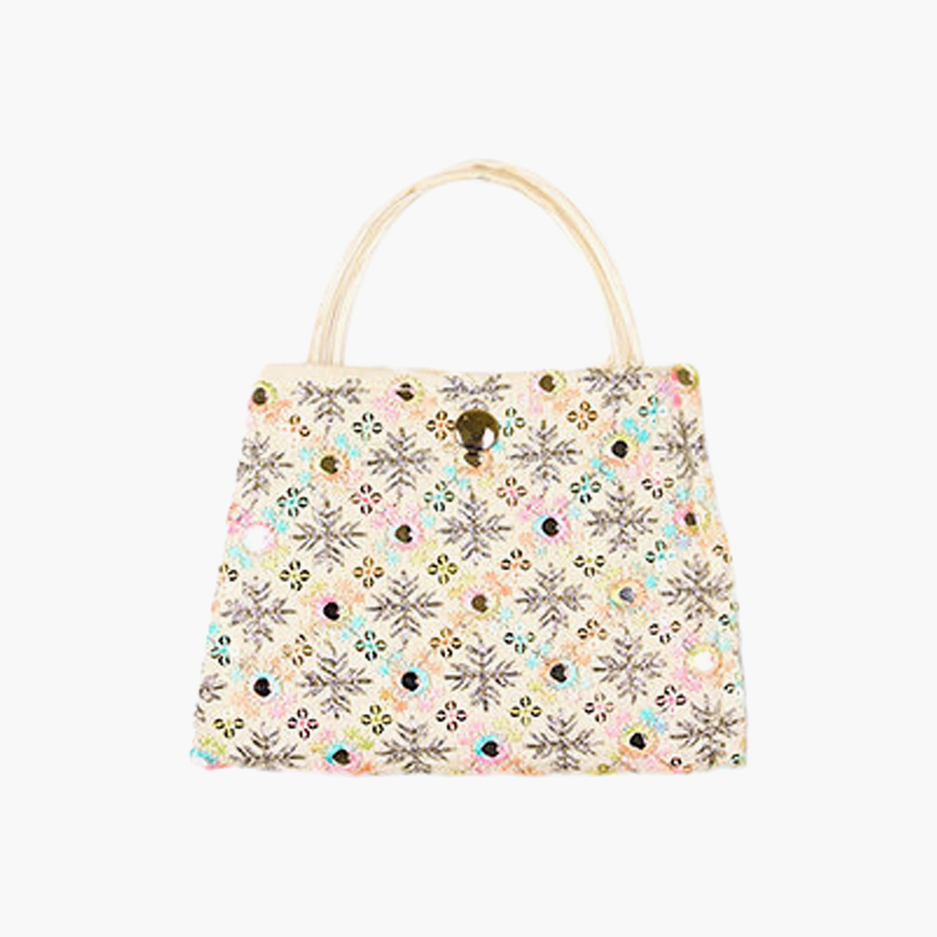 طقم تراثي بدون أكمام كورتة وسروال سالوار مزين مع دوباتا وحقيبة صغيرة من بيبيكلو-girls-clothing-setsandcoords-image-10
