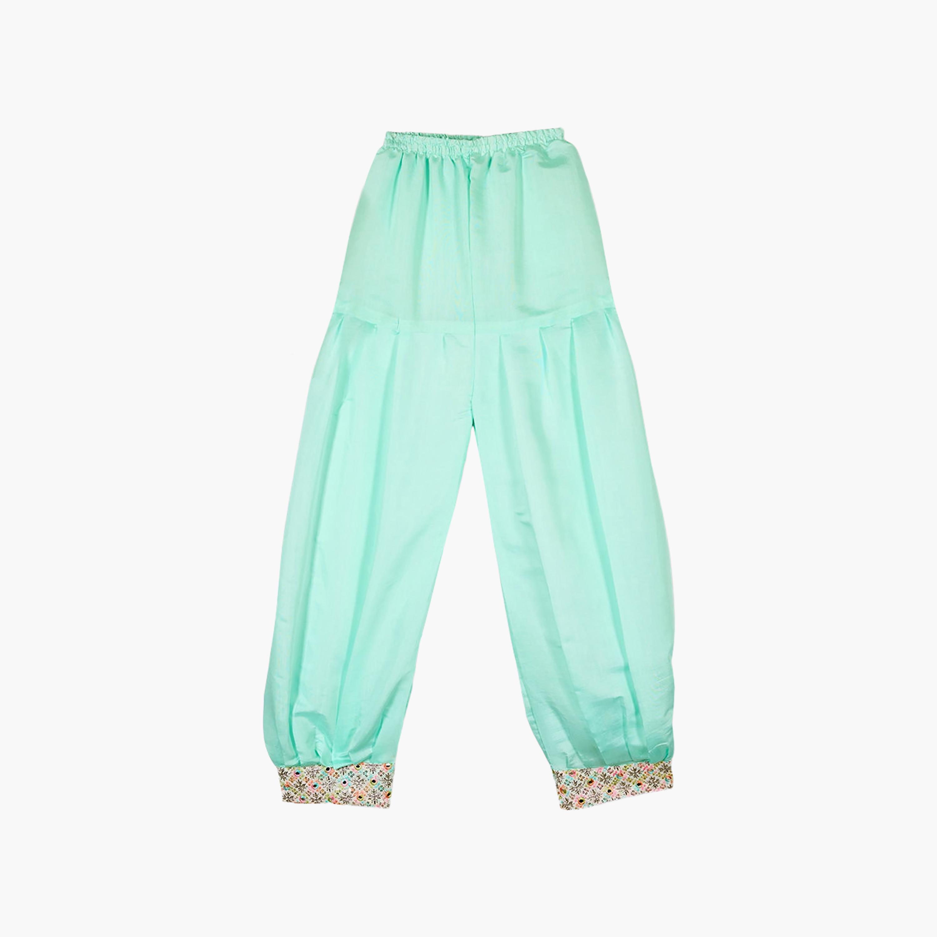 طقم تراثي بدون أكمام كورتة وسروال سالوار مزين مع دوباتا وحقيبة صغيرة من بيبيكلو-girls-clothing-setsandcoords-image-9