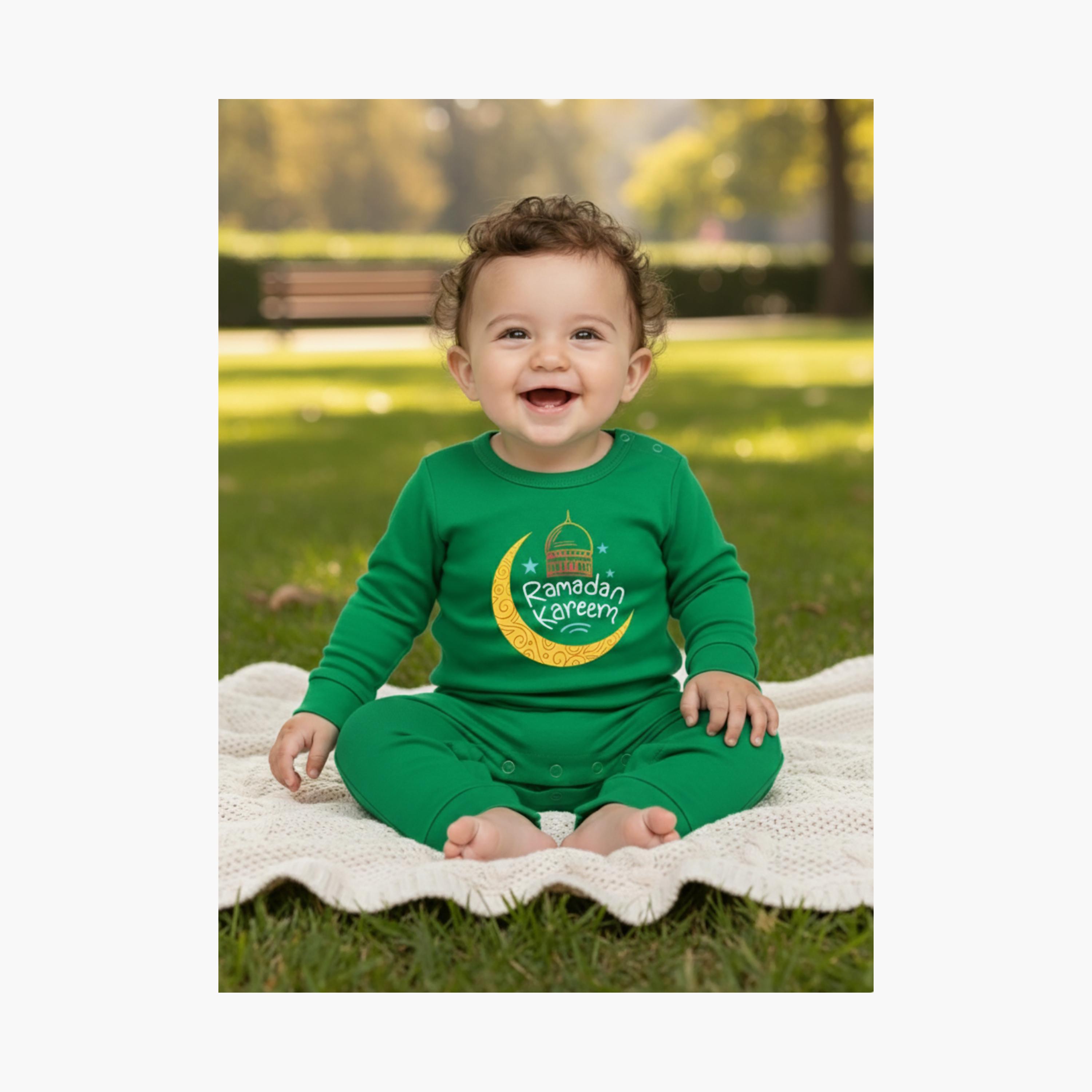 رومبر بأكمام طويلة وطبعة "رمضان كريم" من بيبي كلو-baby-boys-clothing-rompers-image-3