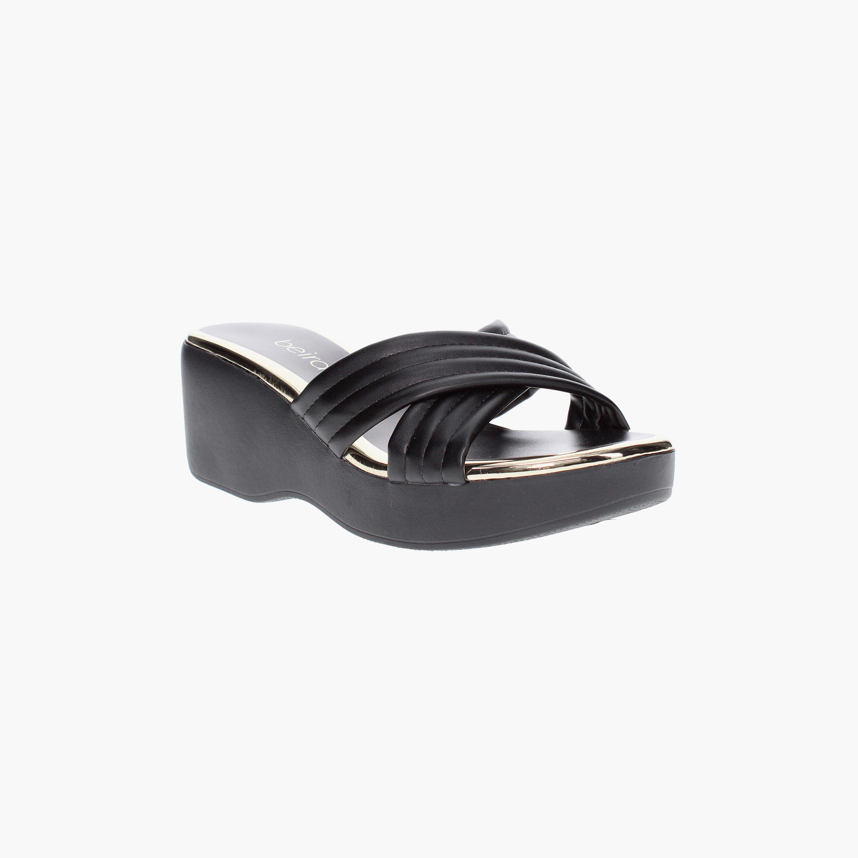 Beira Rio by Geoomnii  Women's Slip On Wedges | 8455-304-20980-15745        -women-shoes-heels-image-1