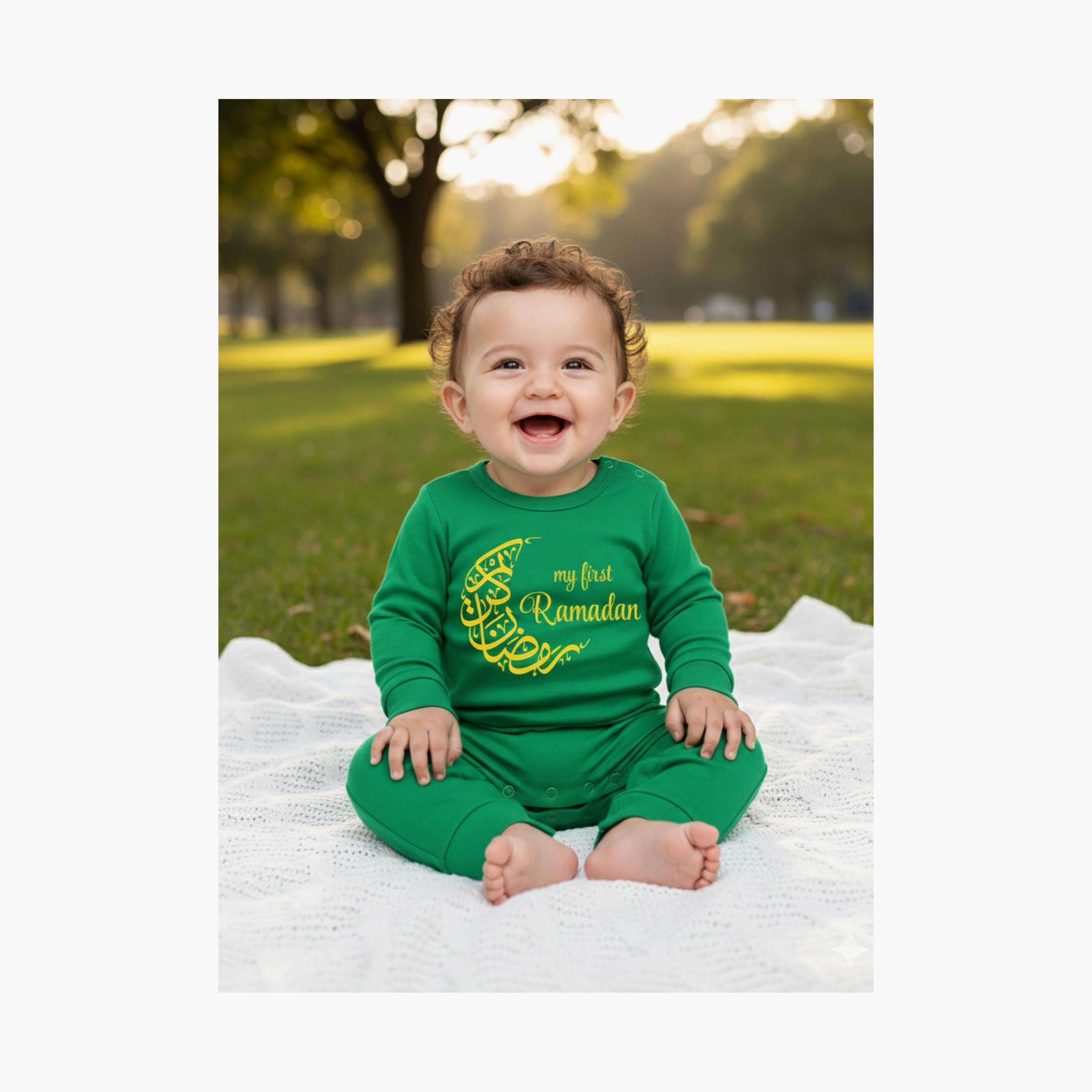 Babyqlo My First Ramadan Printed Full Sleeves Romper-baby-boys-clothing-rompers-image-3