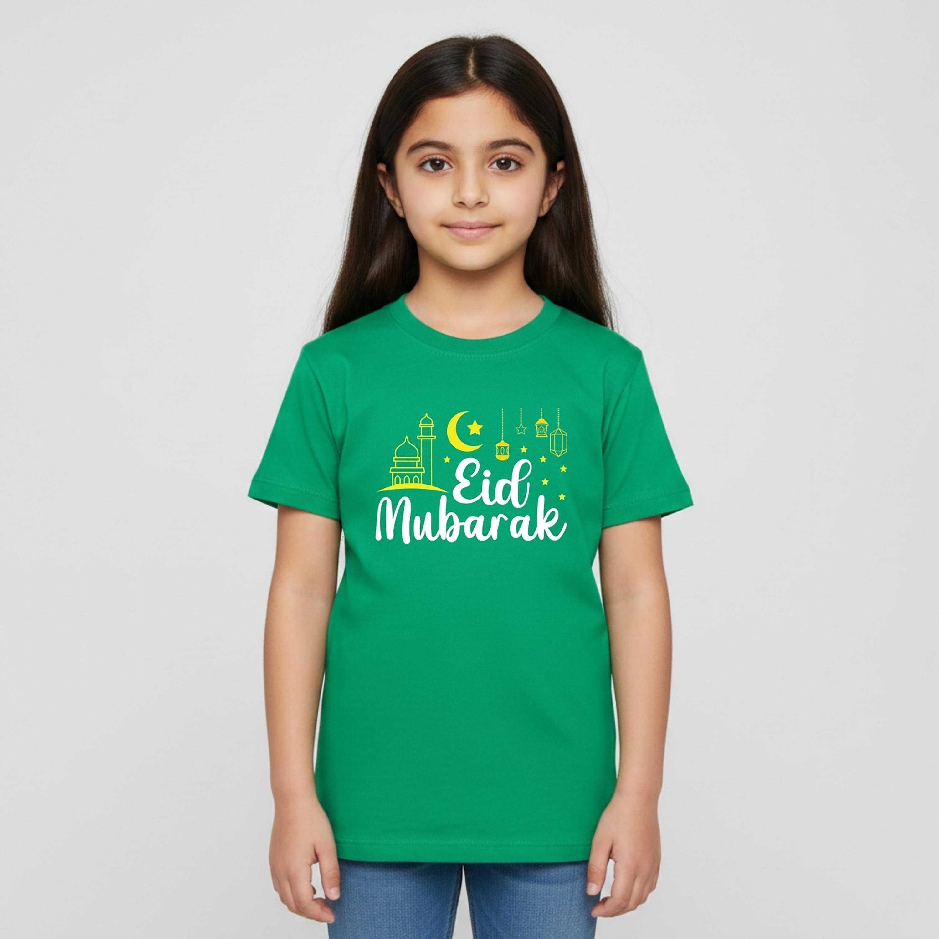 Babyqlo Eid Mubarak Printed Half Sleeves T-Shirt-boys-clothing-tshirtsandpolos-image-2