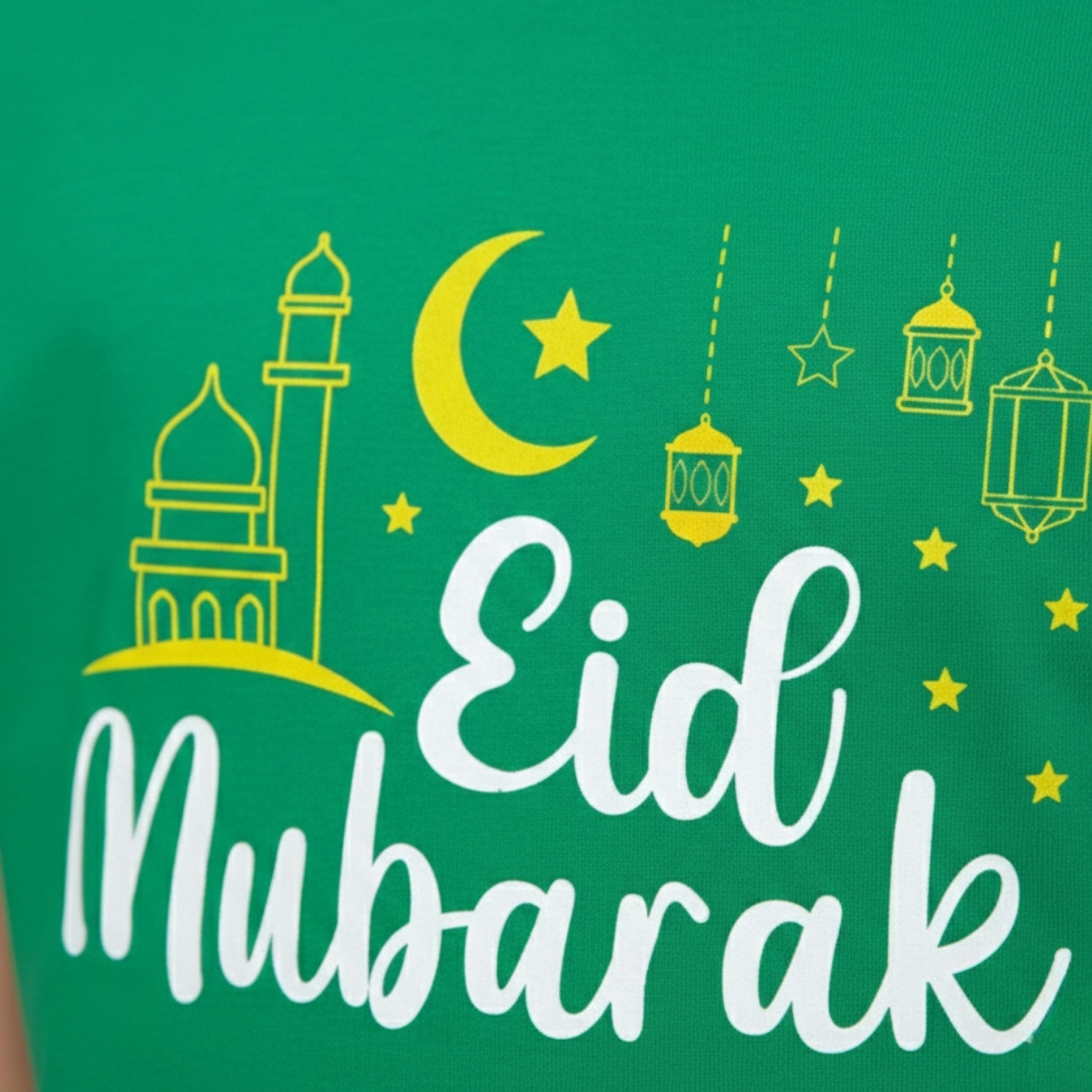 Babyqlo Eid Mubarak Printed Half Sleeves T-Shirt-boys-clothing-tshirtsandpolos-image-5