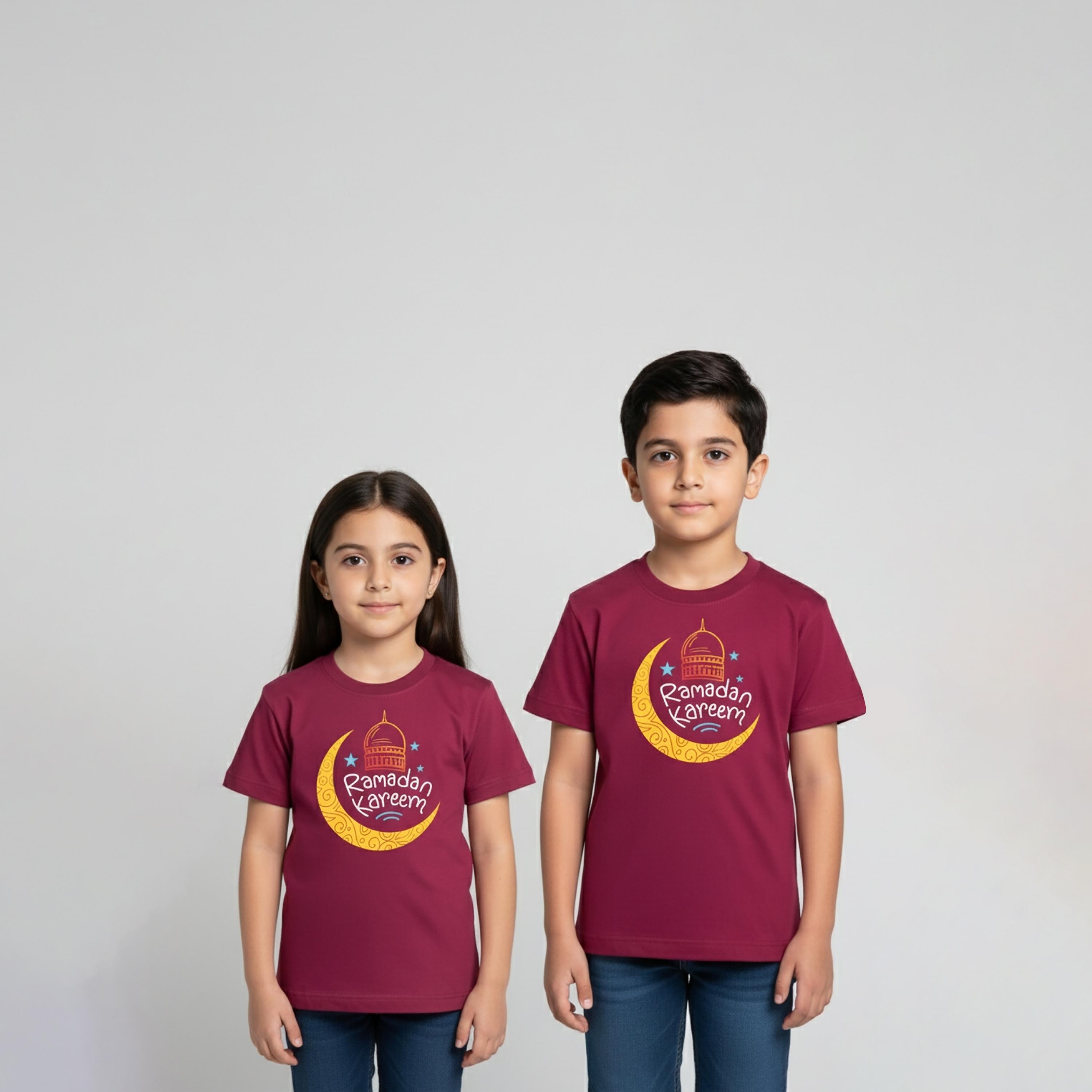 Babyqlo Ramadan Kareem Moon & Stars Printed Half Sleeves T-Shirt-boys-clothing-tshirtsandpolos-image-3
