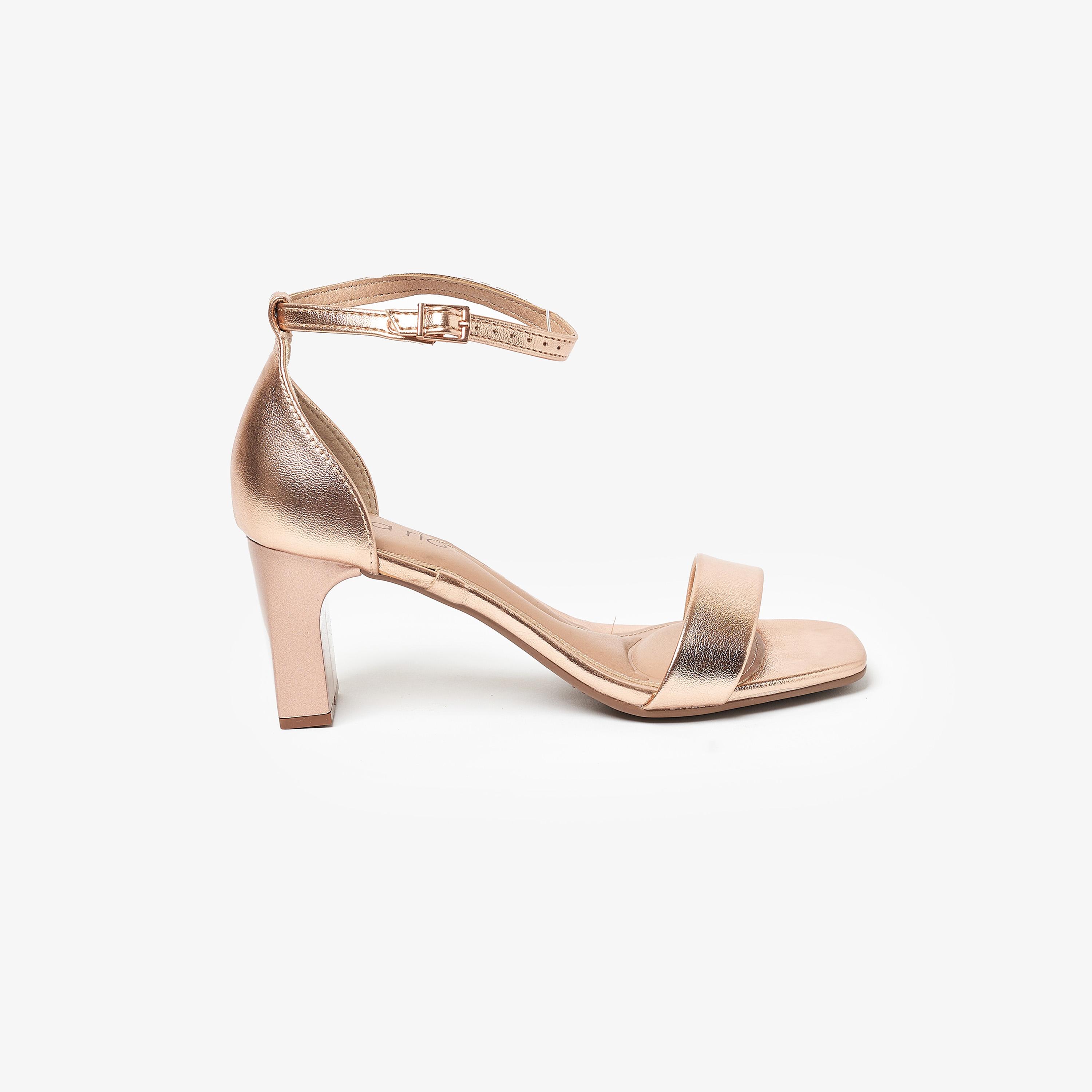 Beira Rio by Geoomnii  Women's Block Heel Sandals with Ankle Strap | 8466-303-14710     -women-shoes-heels-image-2