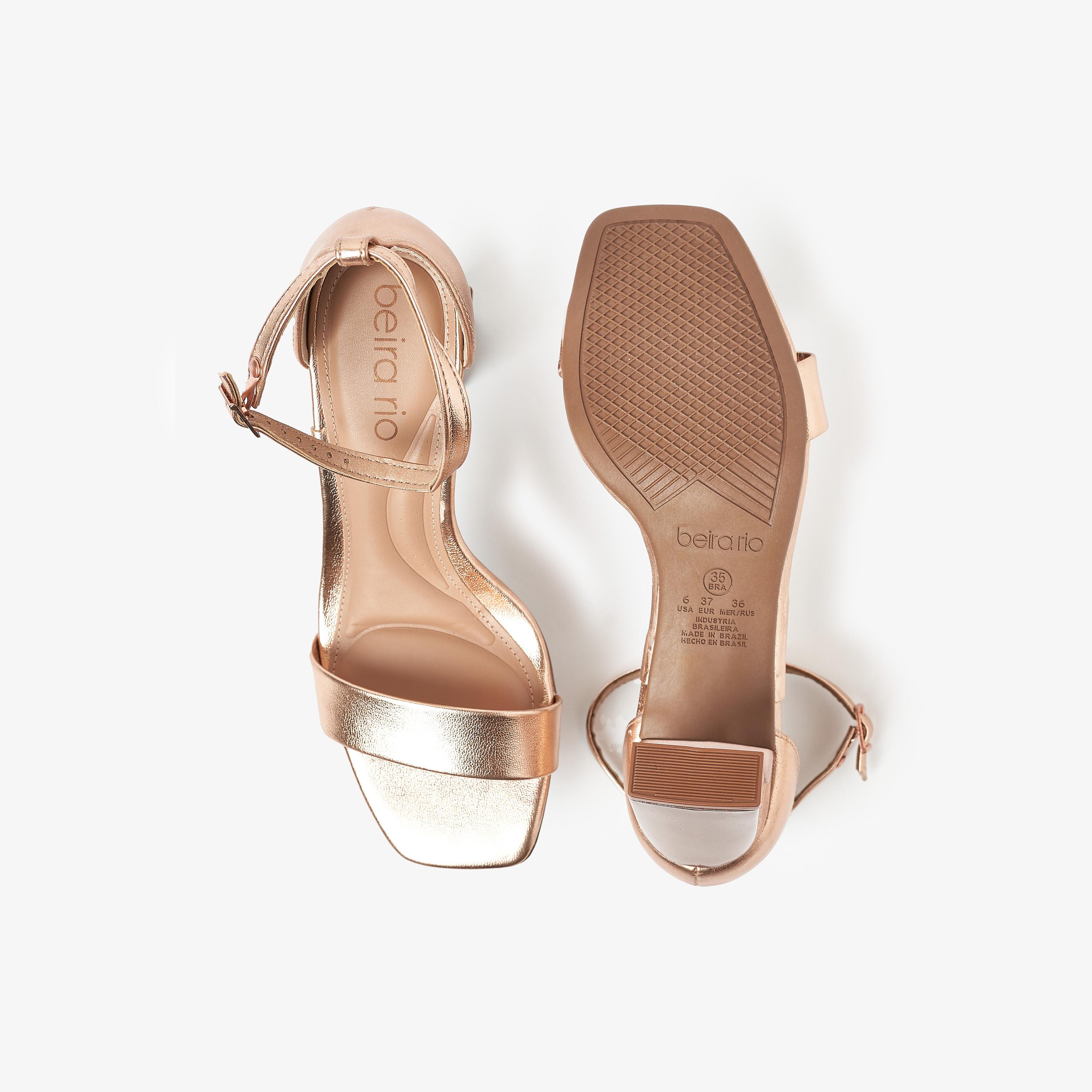 Beira Rio by Geoomnii  Women's Block Heel Sandals with Ankle Strap | 8466-303-14710     -women-shoes-heels-image-4